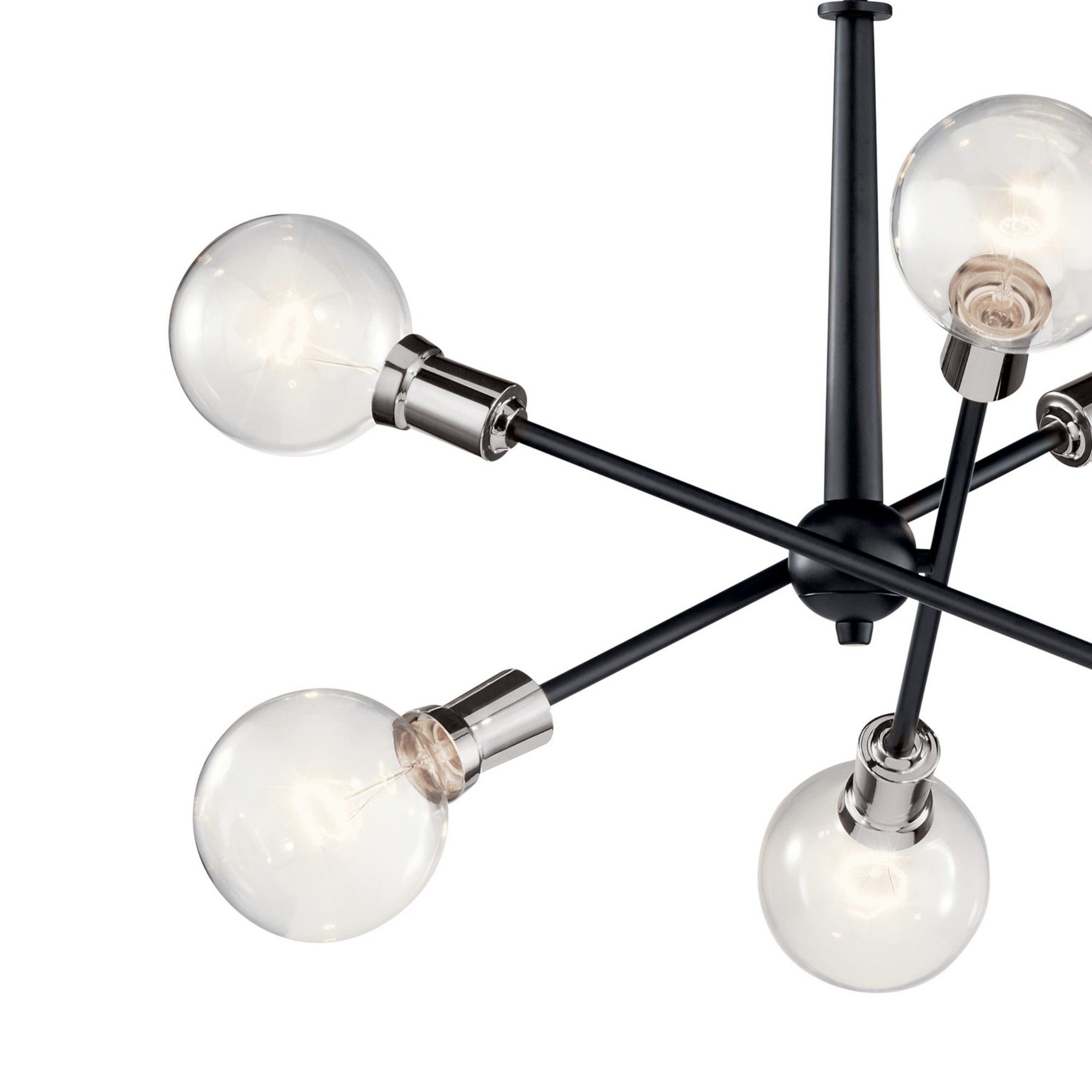 Armstrong 20" 6-Light Chandelier, Black Finish - Bees Lighting