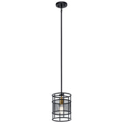 Piston 8" Mini Pendant, Black Finish - Bees Lighting