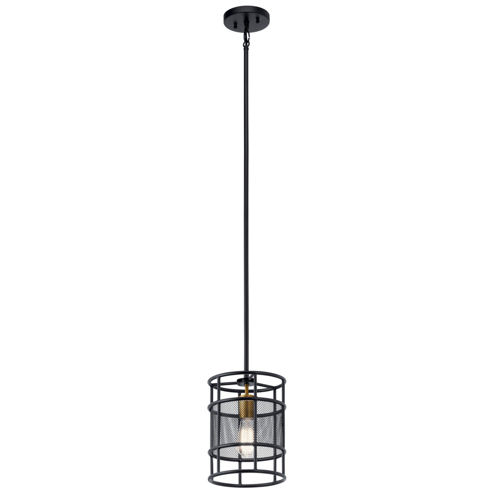 Piston 8" Mini Pendant, Black Finish - Bees Lighting
