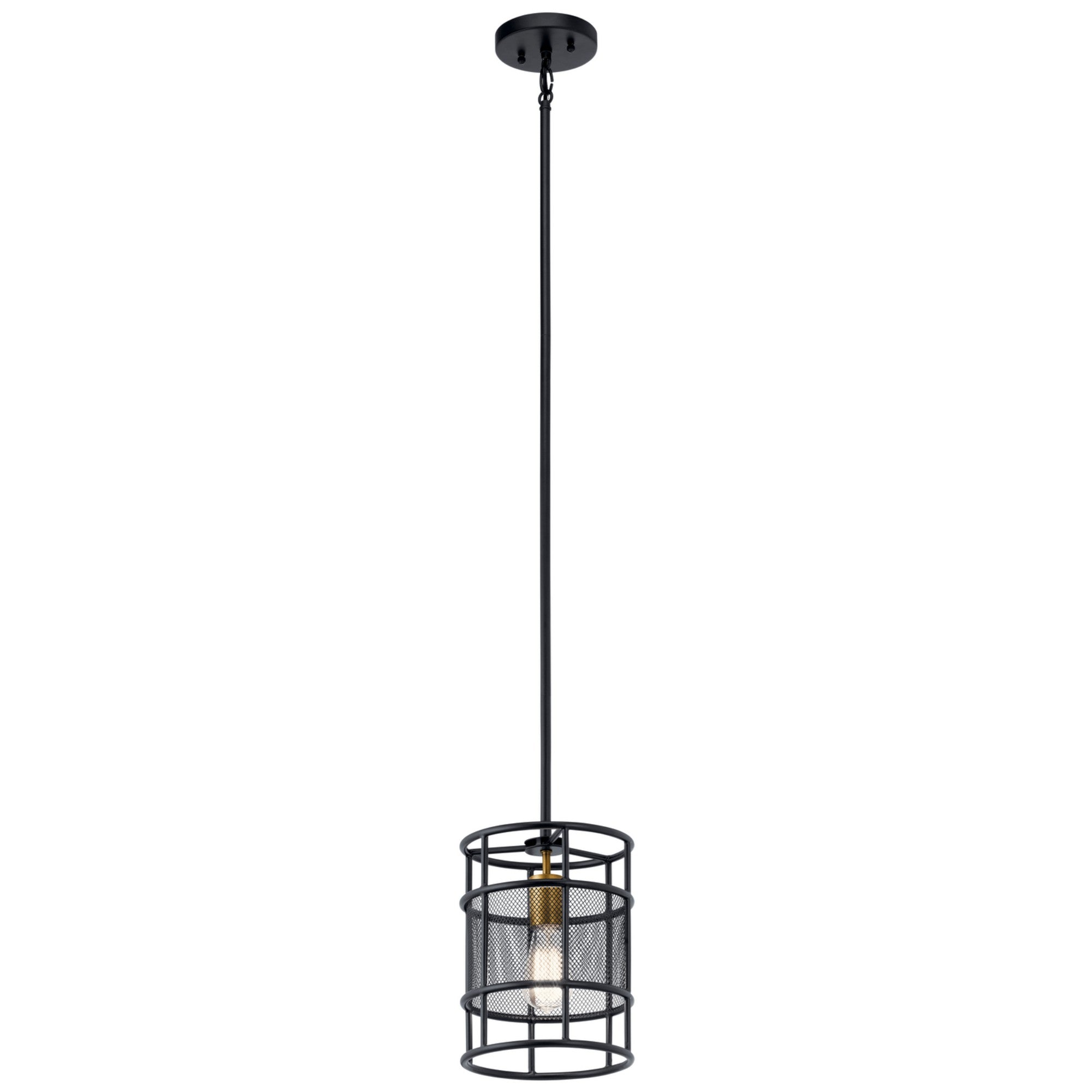 Piston 8" Mini Pendant, Black Finish - Bees Lighting