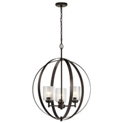 Winslow 31" 3-Light Globe Chandelier - Bees Lighting
