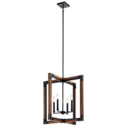 Marimount 22" 4-Light Foyer Pendant, Auburn Stained Finish - Bees Lighting