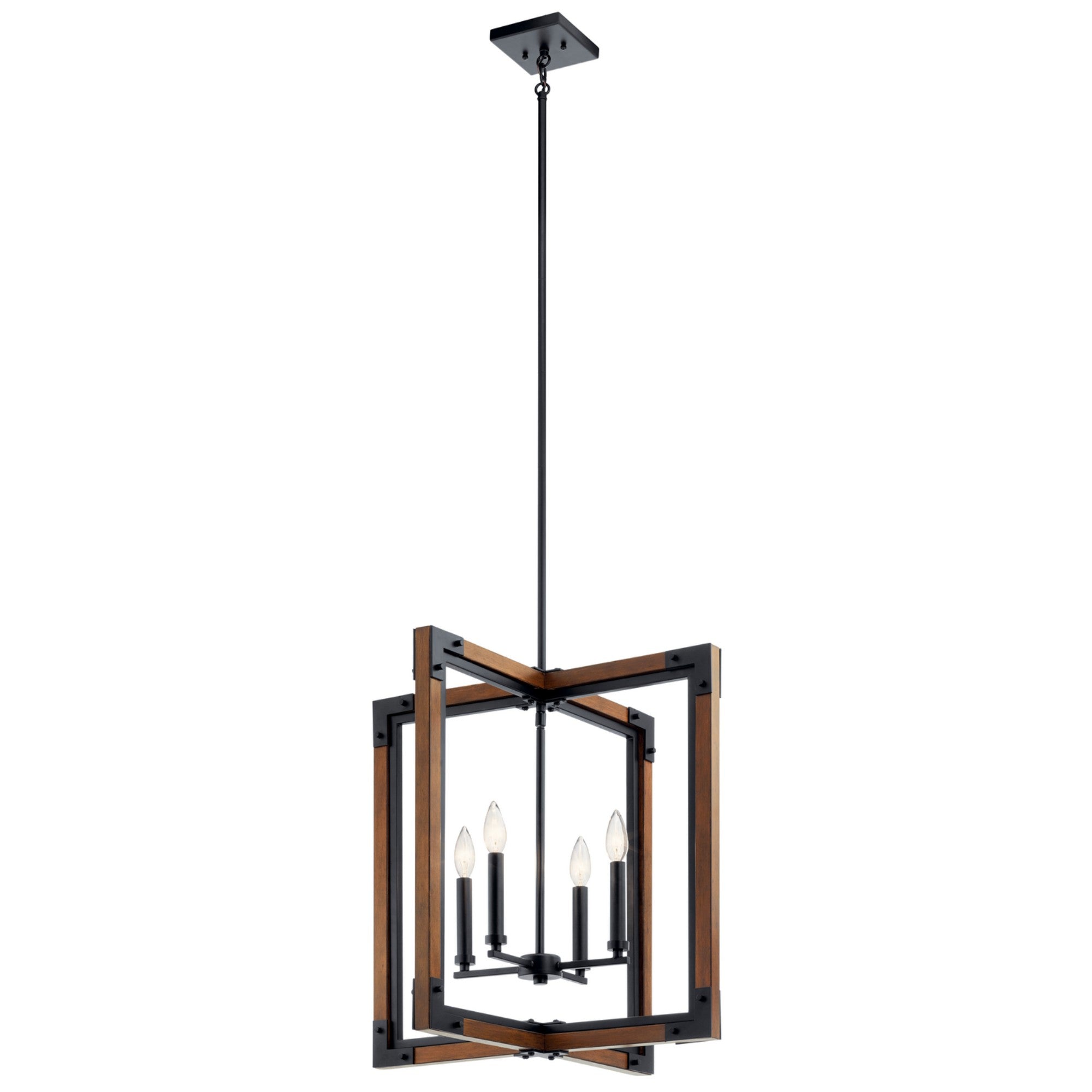 Marimount 22" 4-Light Foyer Pendant, Auburn Stained Finish - Bees Lighting