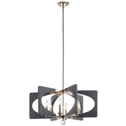 Alscar 28" 6-Light Chandelier, Driftwood Grey Finish - Bees Lighting