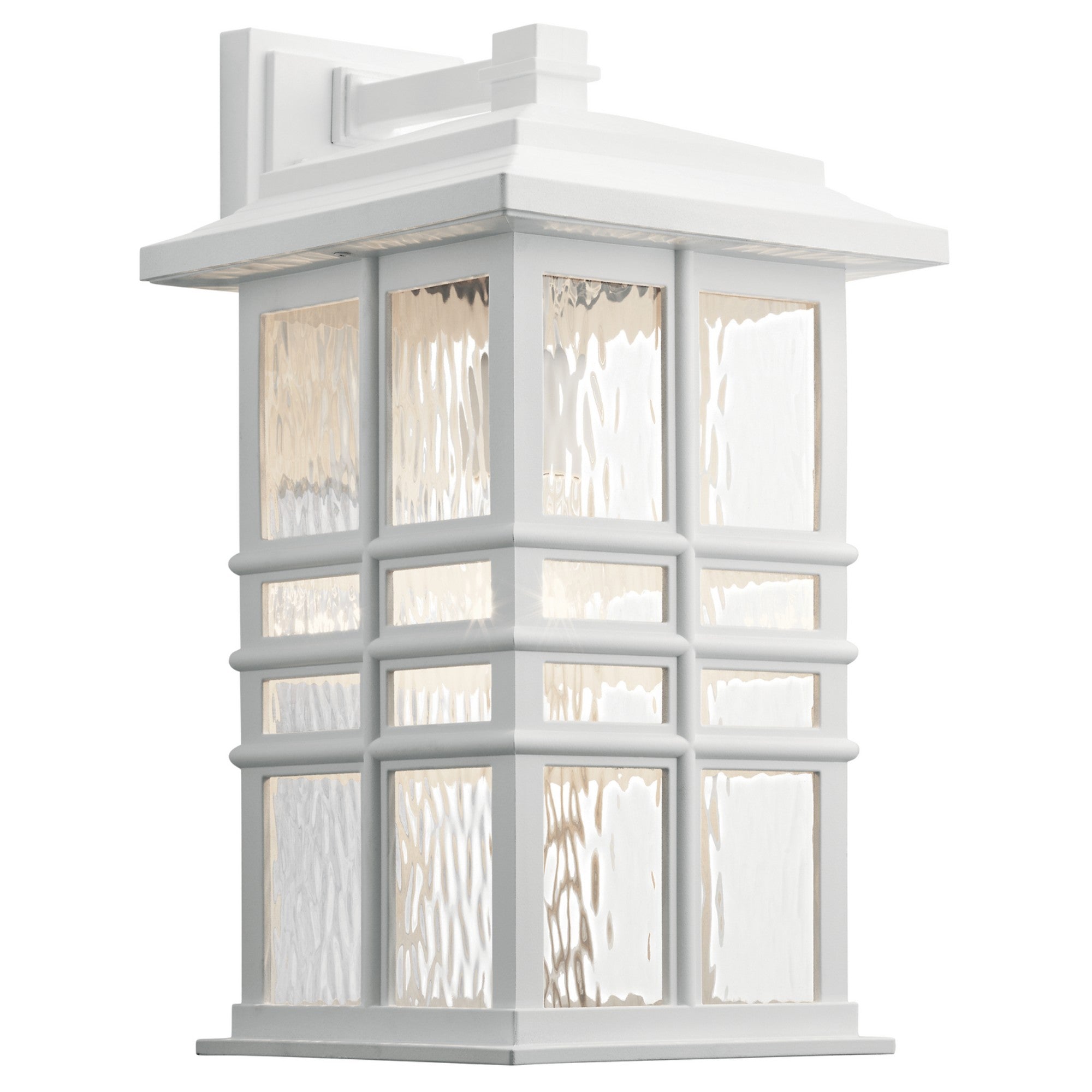 Beacon Square 18" Outdoor Wall Light, White Finish - Bees Lighting