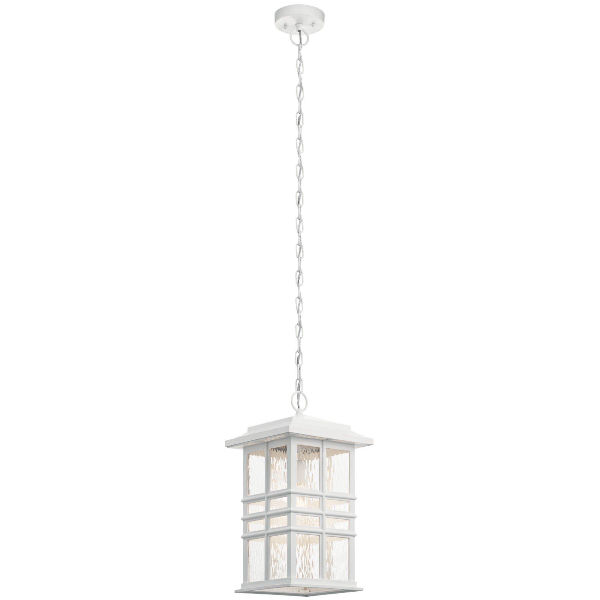 Beacon Square 18" Outdoor Pendant, White Finish - Bees Lighting