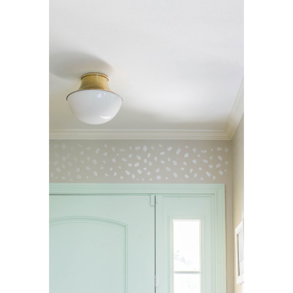 Lettie 11 in. Flush Mount Light Aged Brass Finish - Bees Lighting