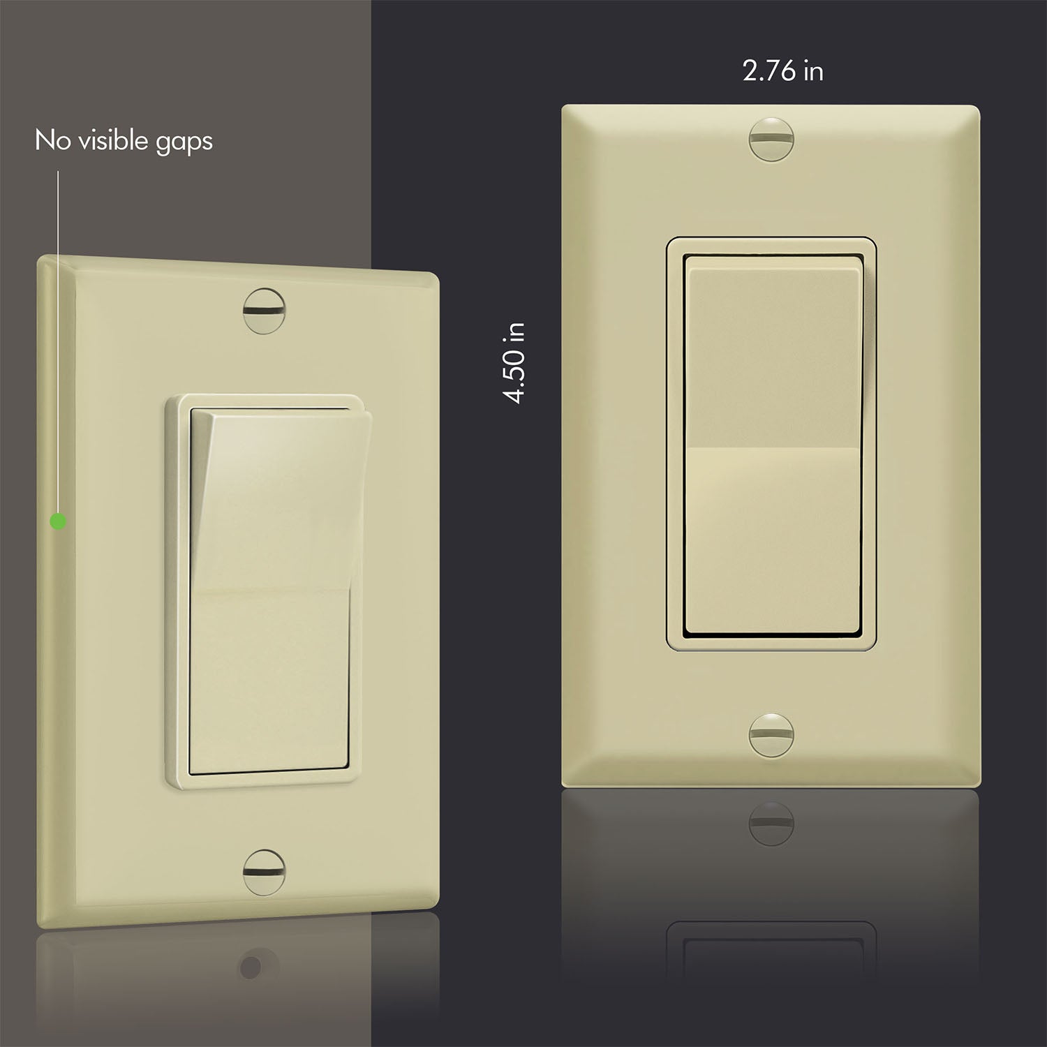 Deco 4-Way 15 Amp Rocker Switch, Ivory - Bees Lighting