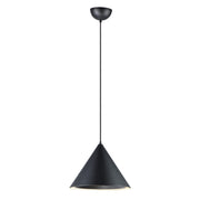 Abyss 13" Cone LED Pendant, Black Finish - Bees Lighting