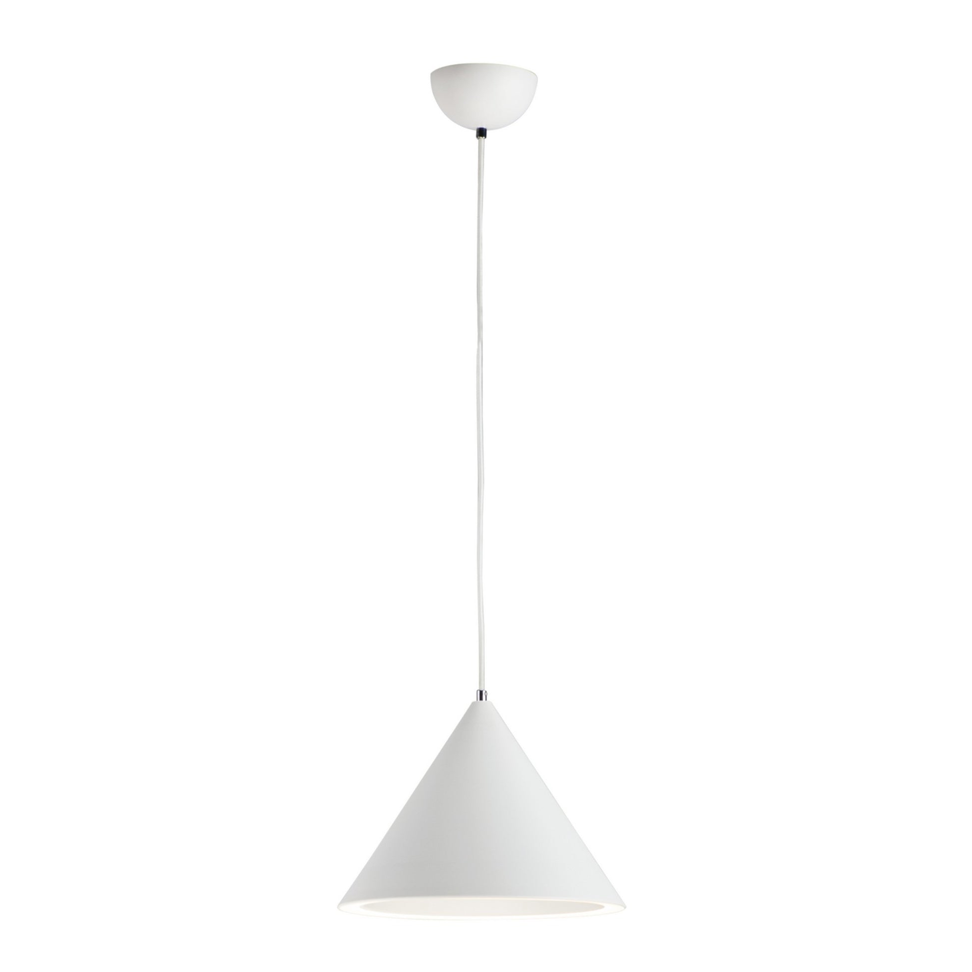 Abyss 13" Cone LED Pendant, Matte White Finish - Bees Lighting