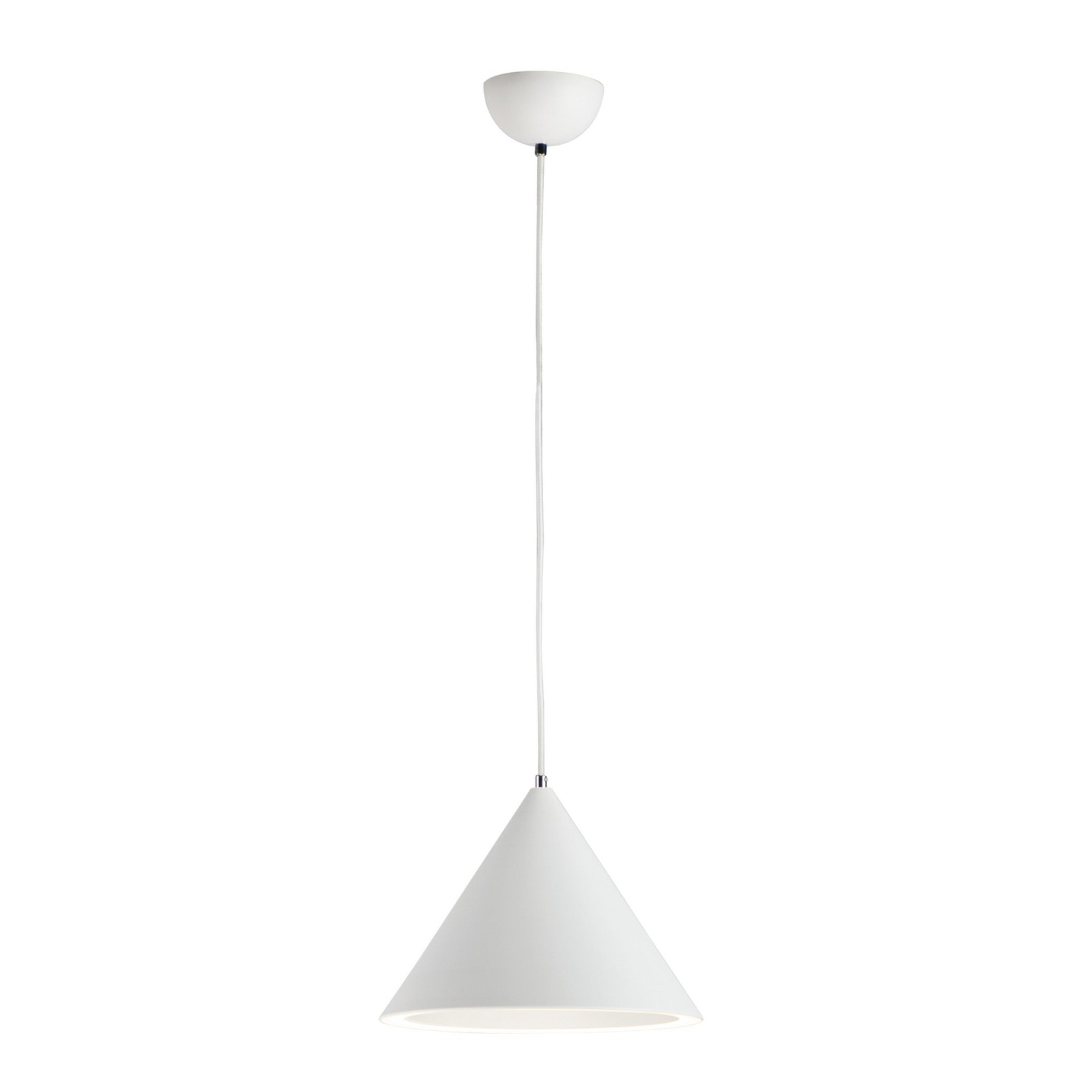 Abyss 13" Cone LED Pendant, Matte White Finish - Bees Lighting