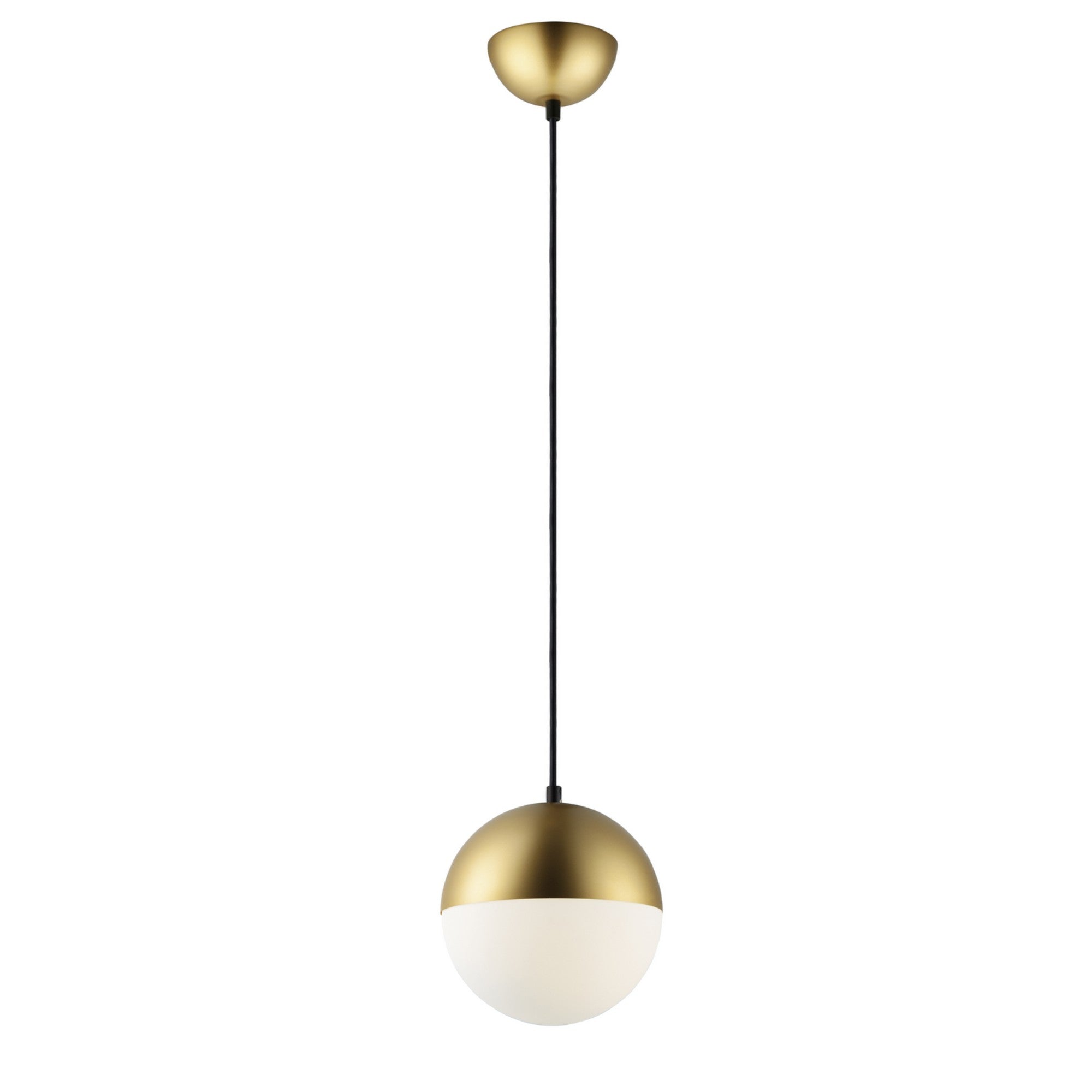 Half Moon 9" Medium LED Pendant, Metallic Gold Finish - Bees Lighting