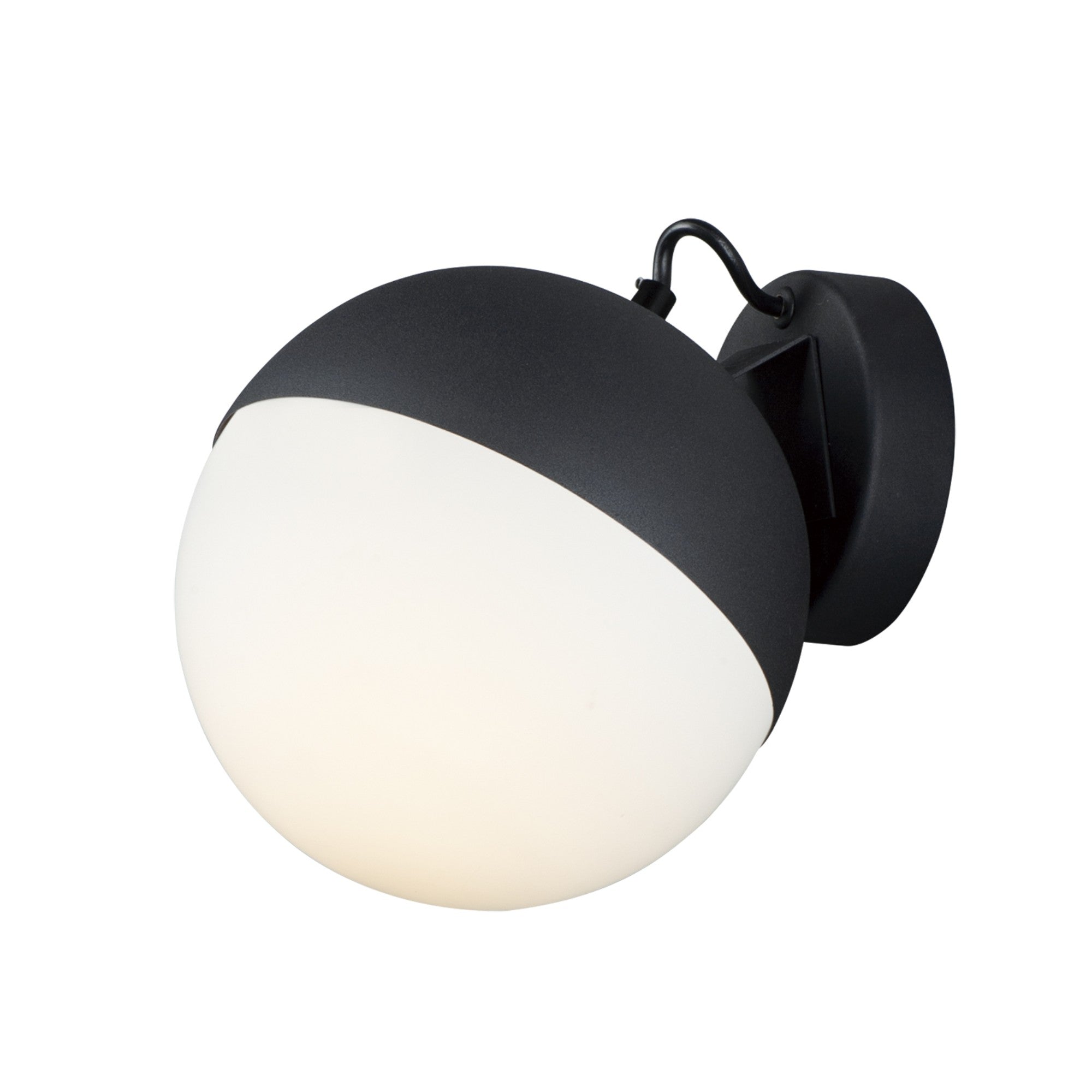 Half Moon 8" LED Wall Sconce, Black Finish - Bees Lighting