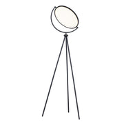 Paddle 68" Floor Lamp with Edge-Lit Adjustable Disc, Black Finish - Bees Lighting