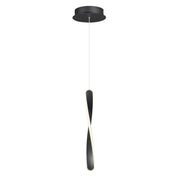 Pirouette LED Mini Pendant, Black Finish - Bees Lighting