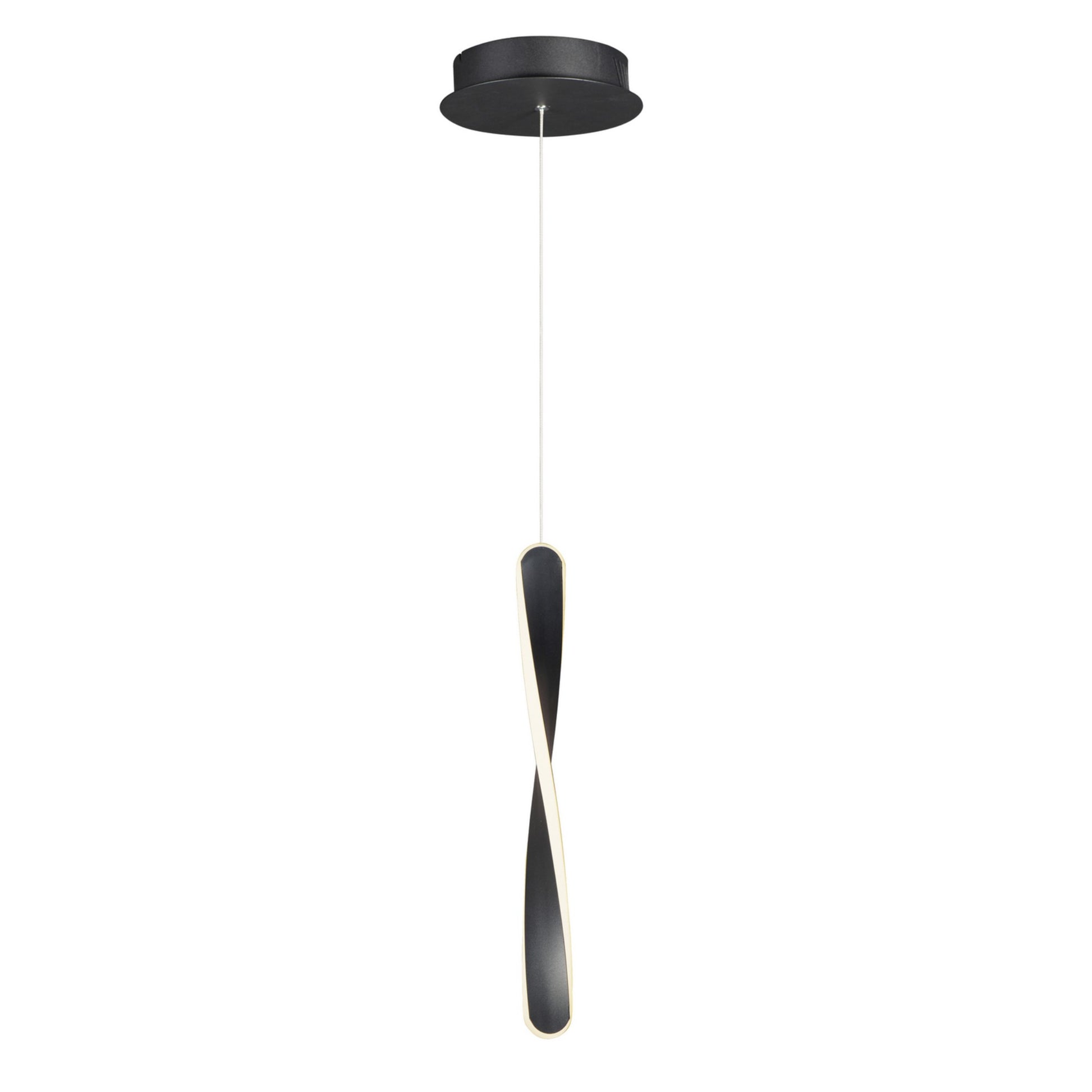 Pirouette LED Mini Pendant, Black Finish - Bees Lighting