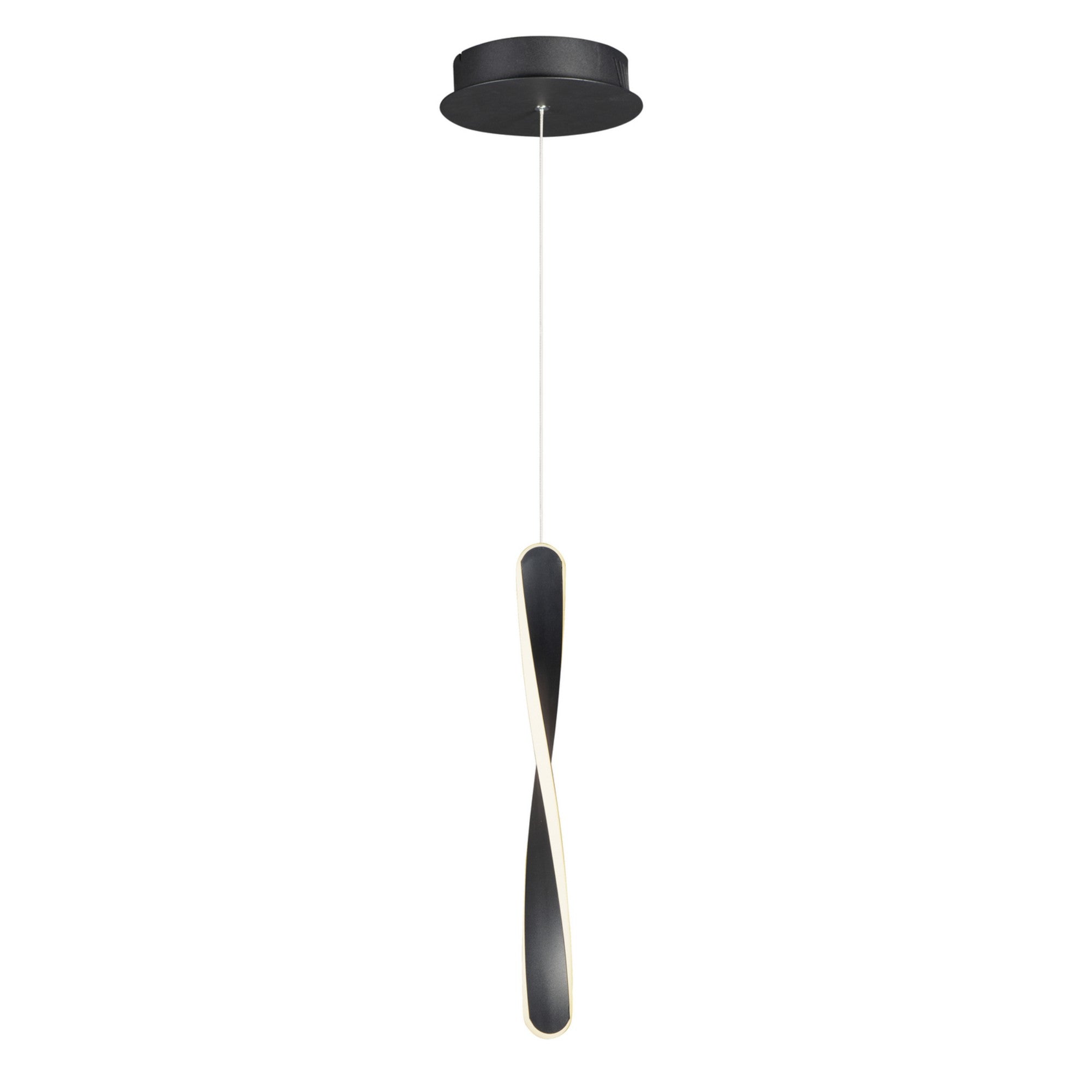 Pirouette LED Mini Pendant, Black Finish - Bees Lighting