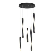 Pirouette 16" 5-Light LED Pendant, Black Finish - Bees Lighting