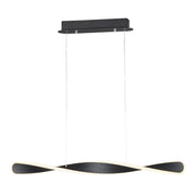 Pirouette 40" Linear LED Pendant, Black Finish - Bees Lighting