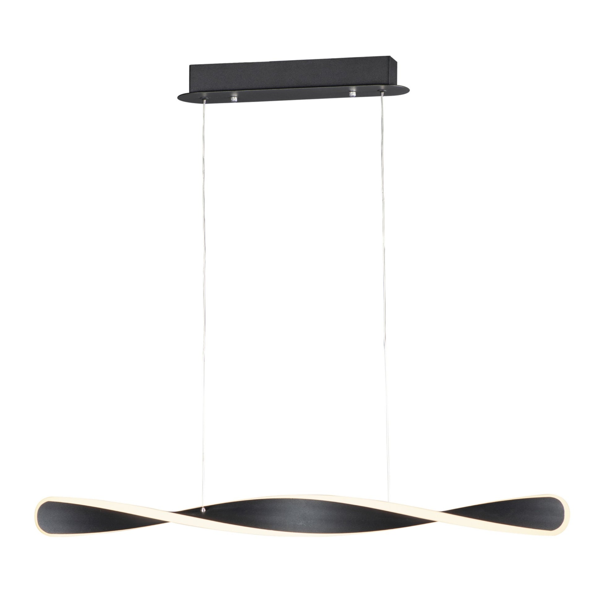 Pirouette 40" Linear LED Pendant, Black Finish - Bees Lighting