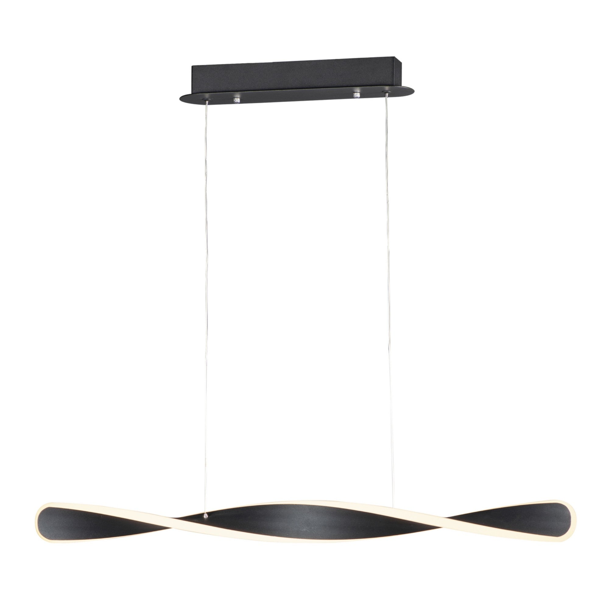 Pirouette 40" Linear LED Pendant, Black Finish - Bees Lighting