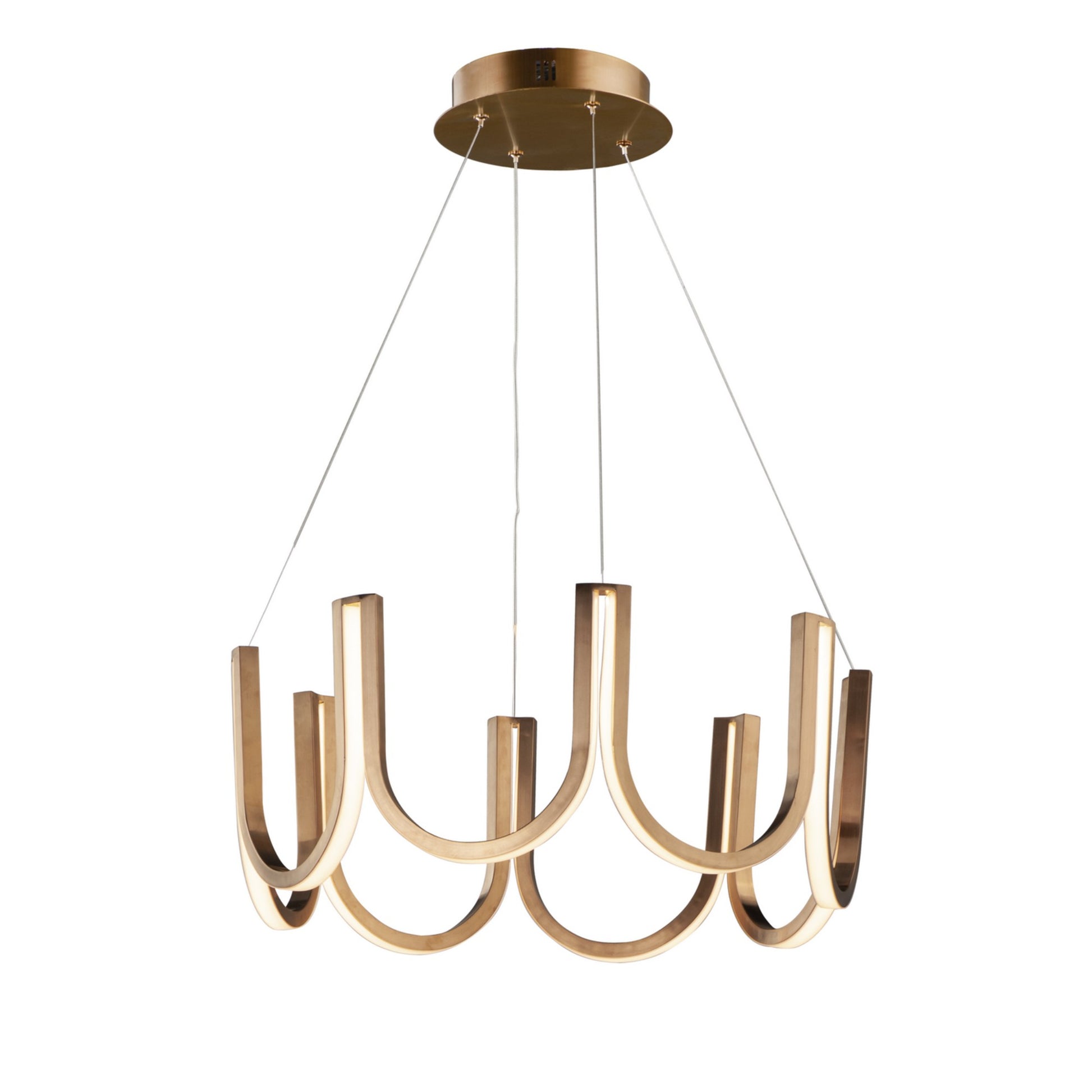 You 26" LED Pendant, Brushed Champagne Finish - Bees Lighting
