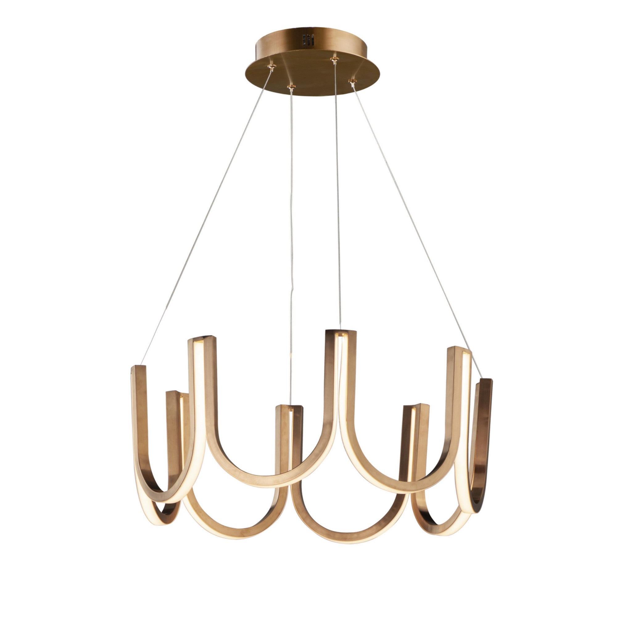 You 26" LED Pendant, Brushed Champagne Finish - Bees Lighting