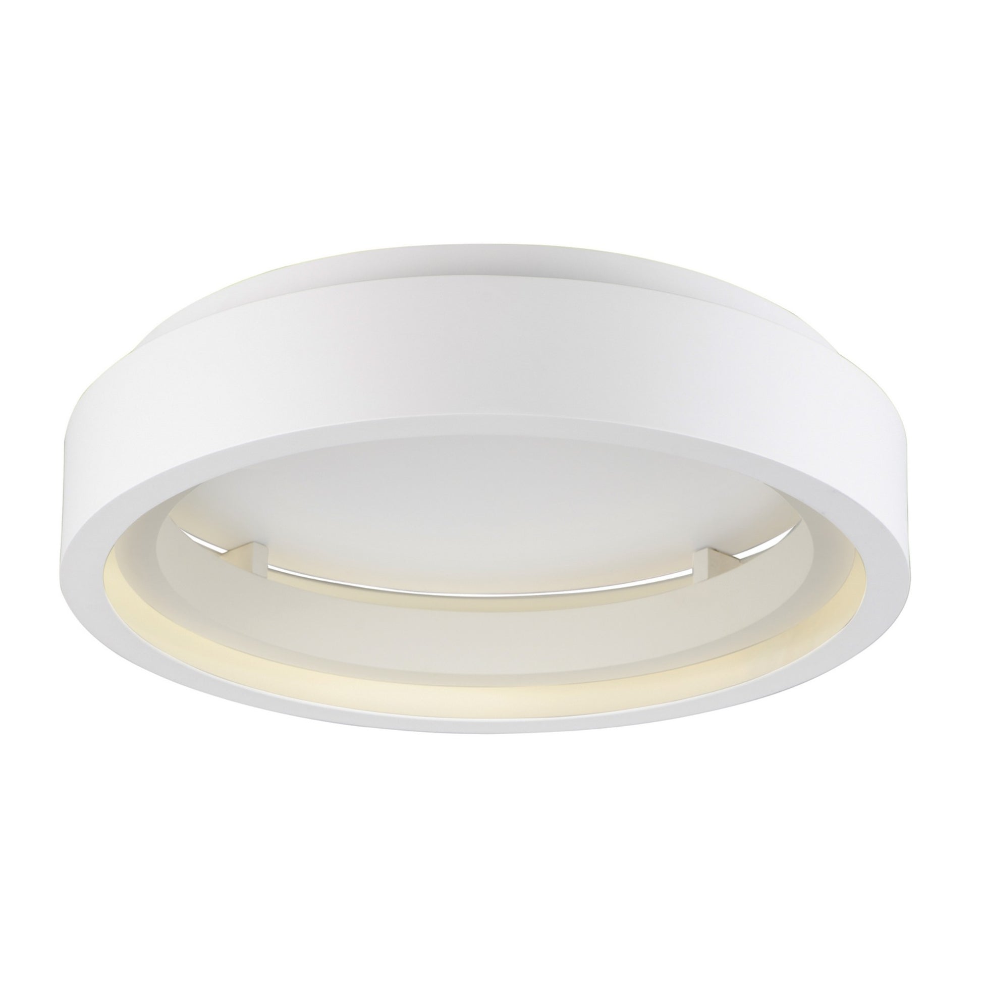 iCorona FoH 24" LED Flush Mount, Matte White Finish - Bees Lighting