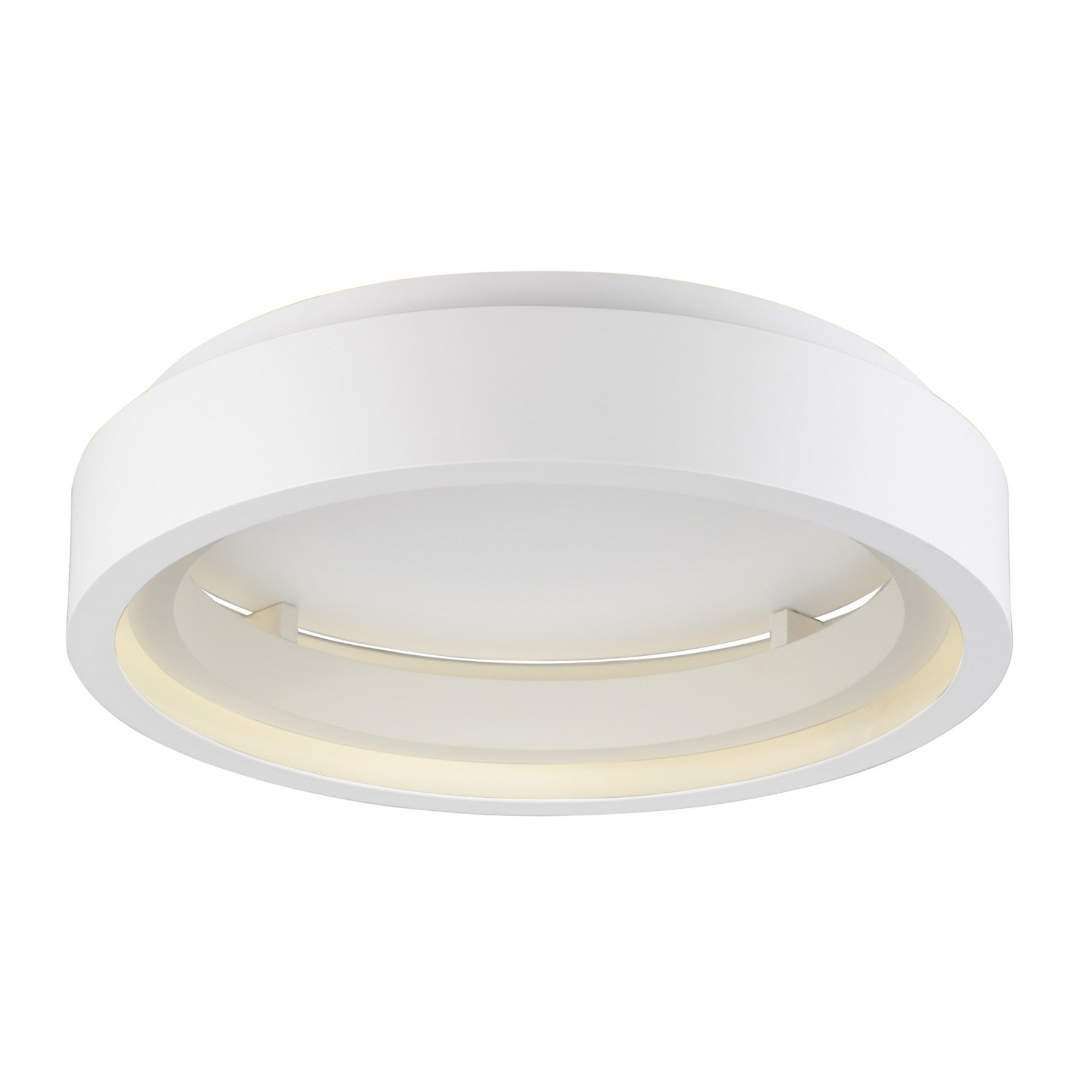 iCorona FoH 24" LED Flush Mount, Matte White Finish - Bees Lighting