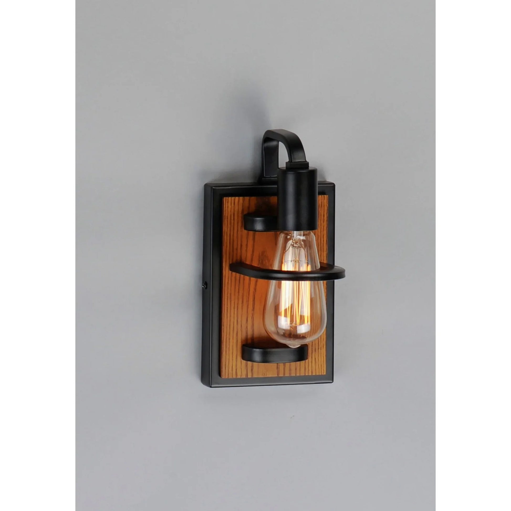 Black Forest 10" Wall Sconce, Black & Ashbury Finish - Bees Lighting
