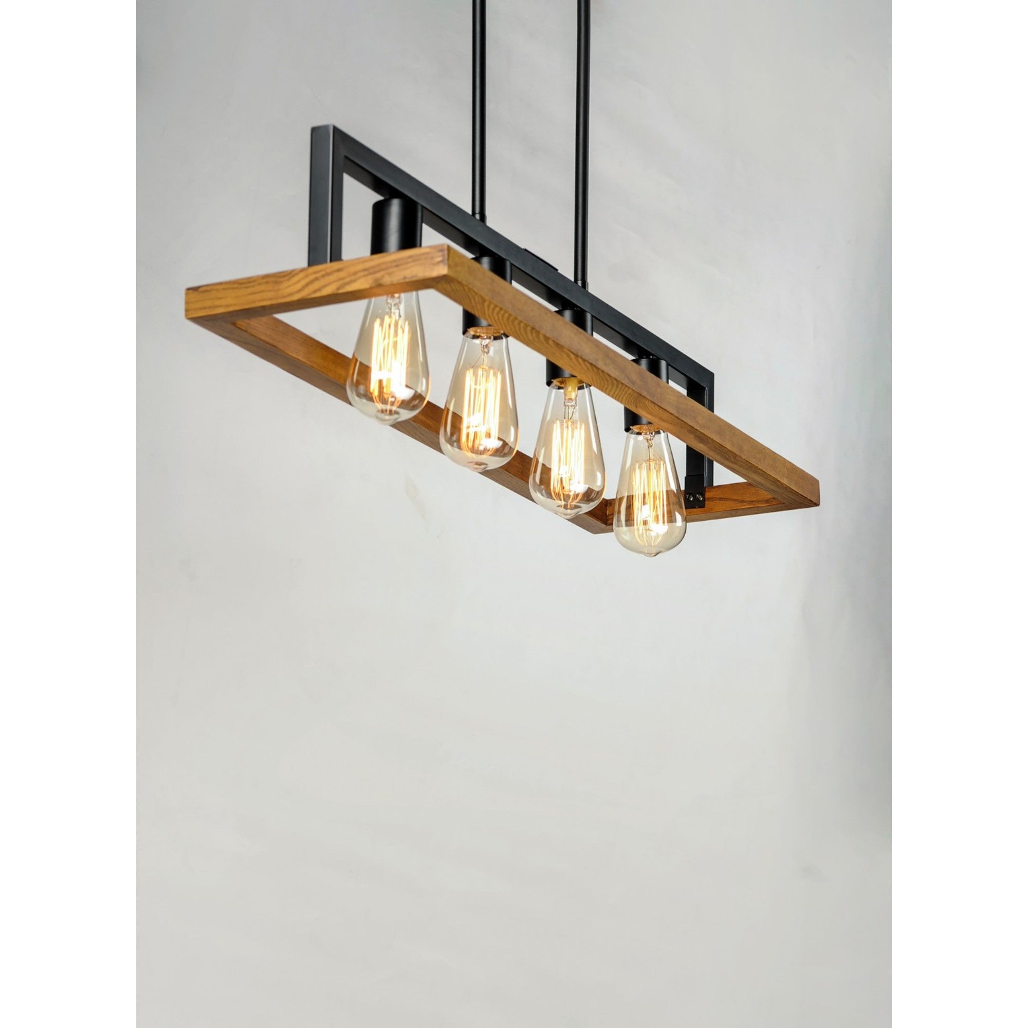 Black Forest 30" 4-Light Chandelier, Black & Ashbury Finish - Bees Lighting
