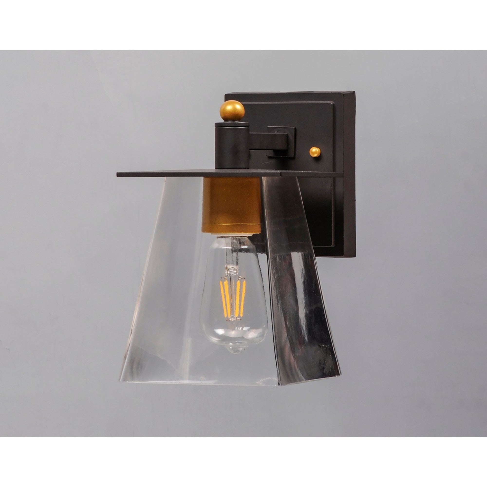 Chalet 10" LED Outdoor Wall Sconce, Bronze & Gold Finish - Bees Lighting