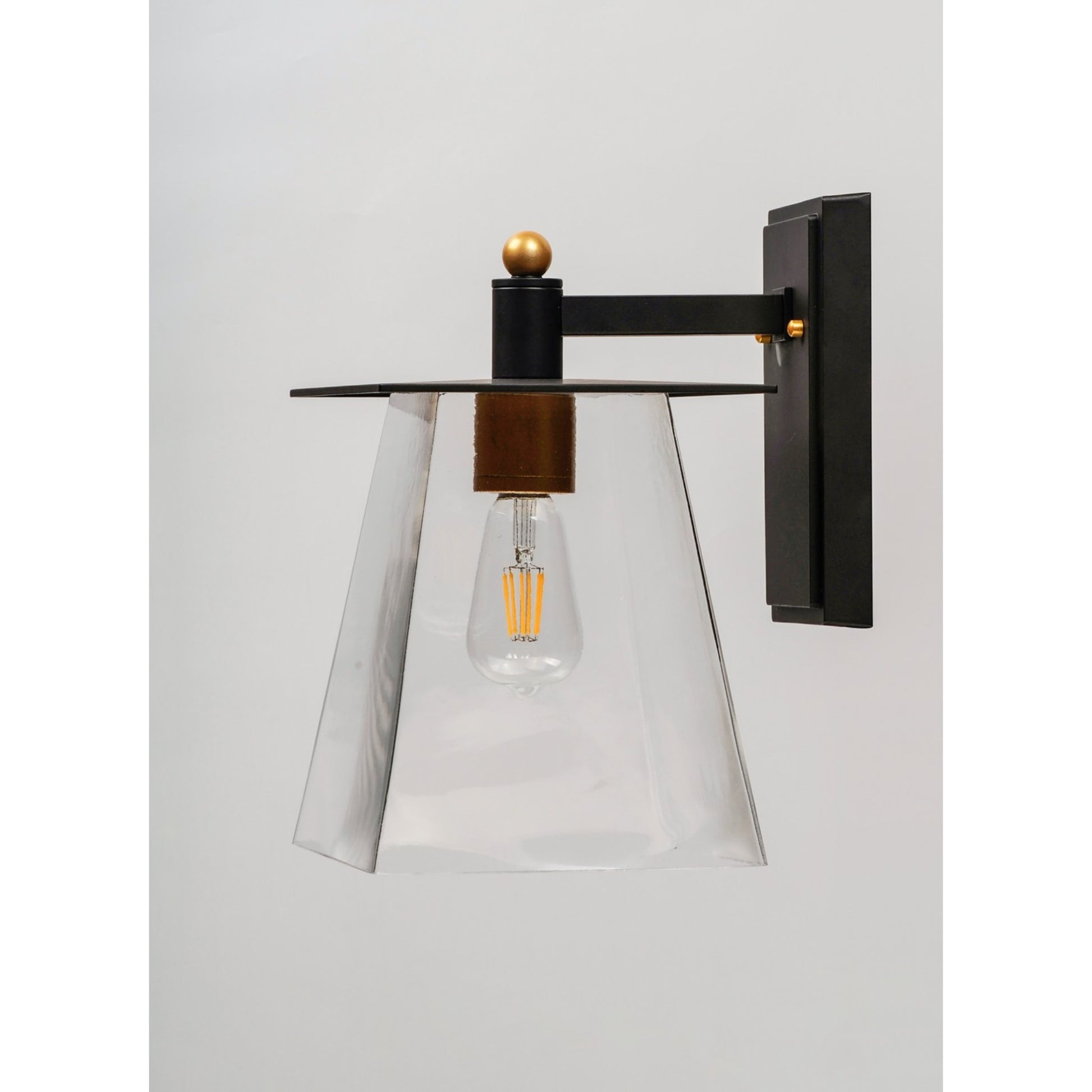 Chalet 13" LED Outdoor Wall Sconce, Bronze & Gold Finish - Bees Lighting