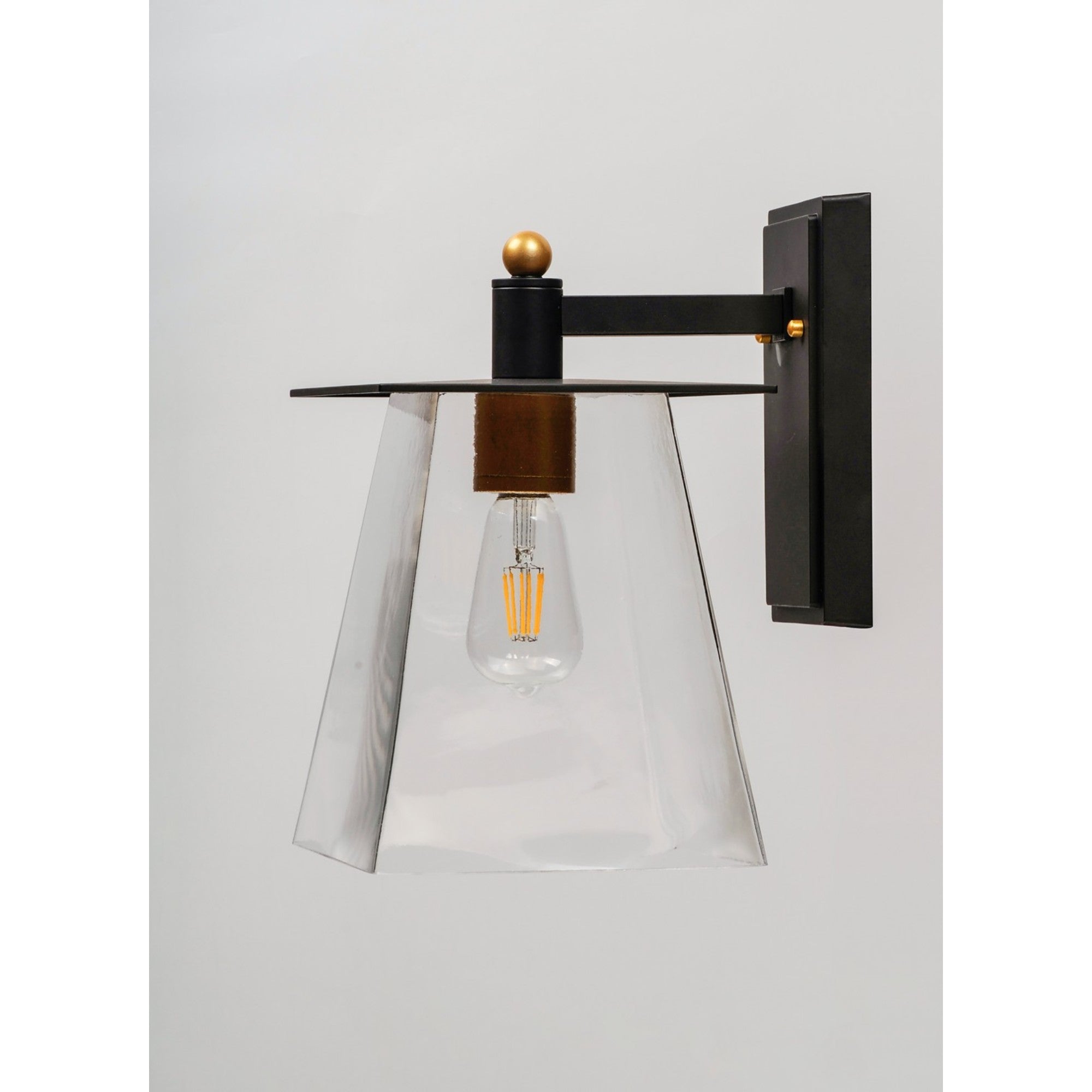 Chalet 13" LED Outdoor Wall Sconce, Bronze & Gold Finish - Bees Lighting