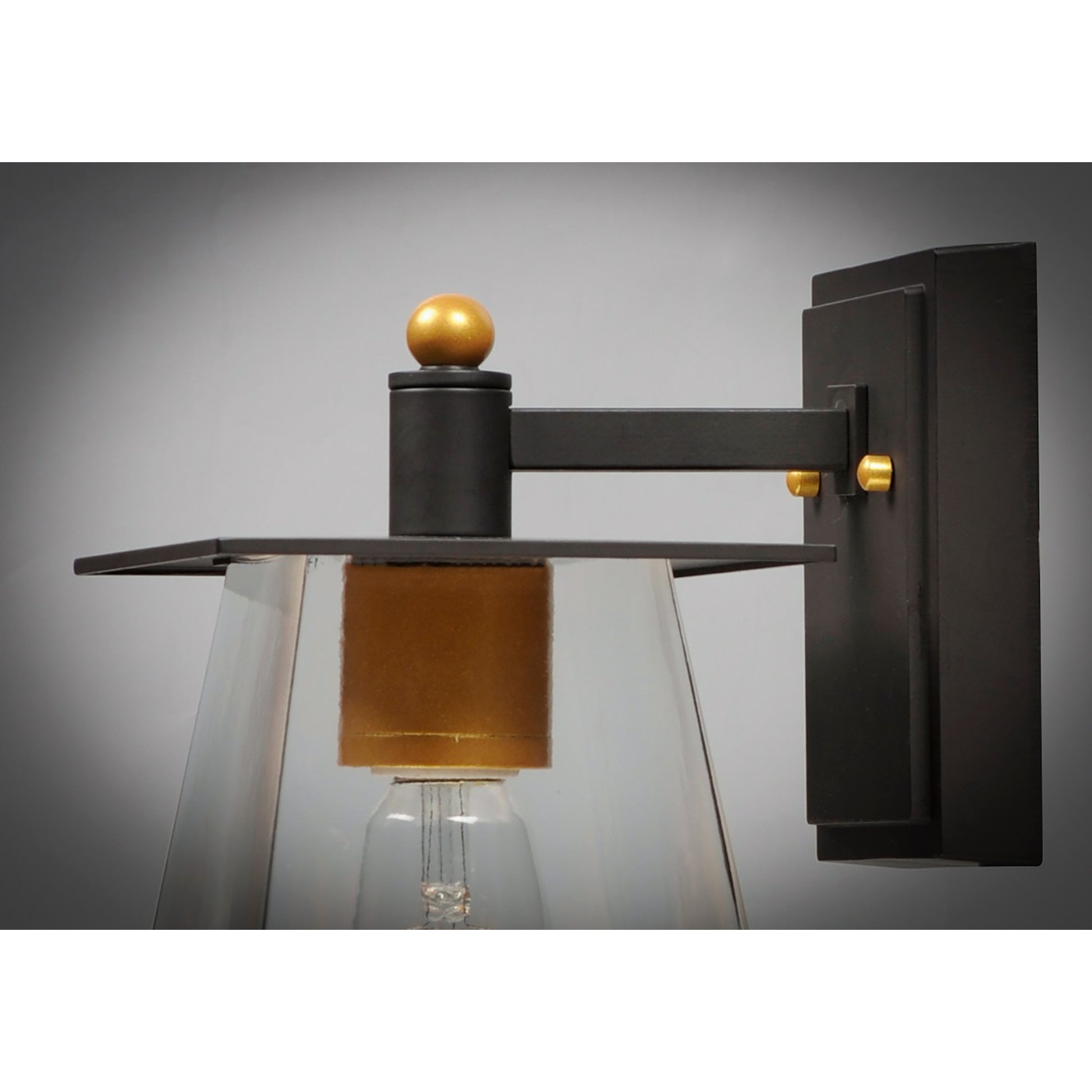 Chalet 13" LED Outdoor Wall Sconce, Bronze & Gold Finish - Bees Lighting