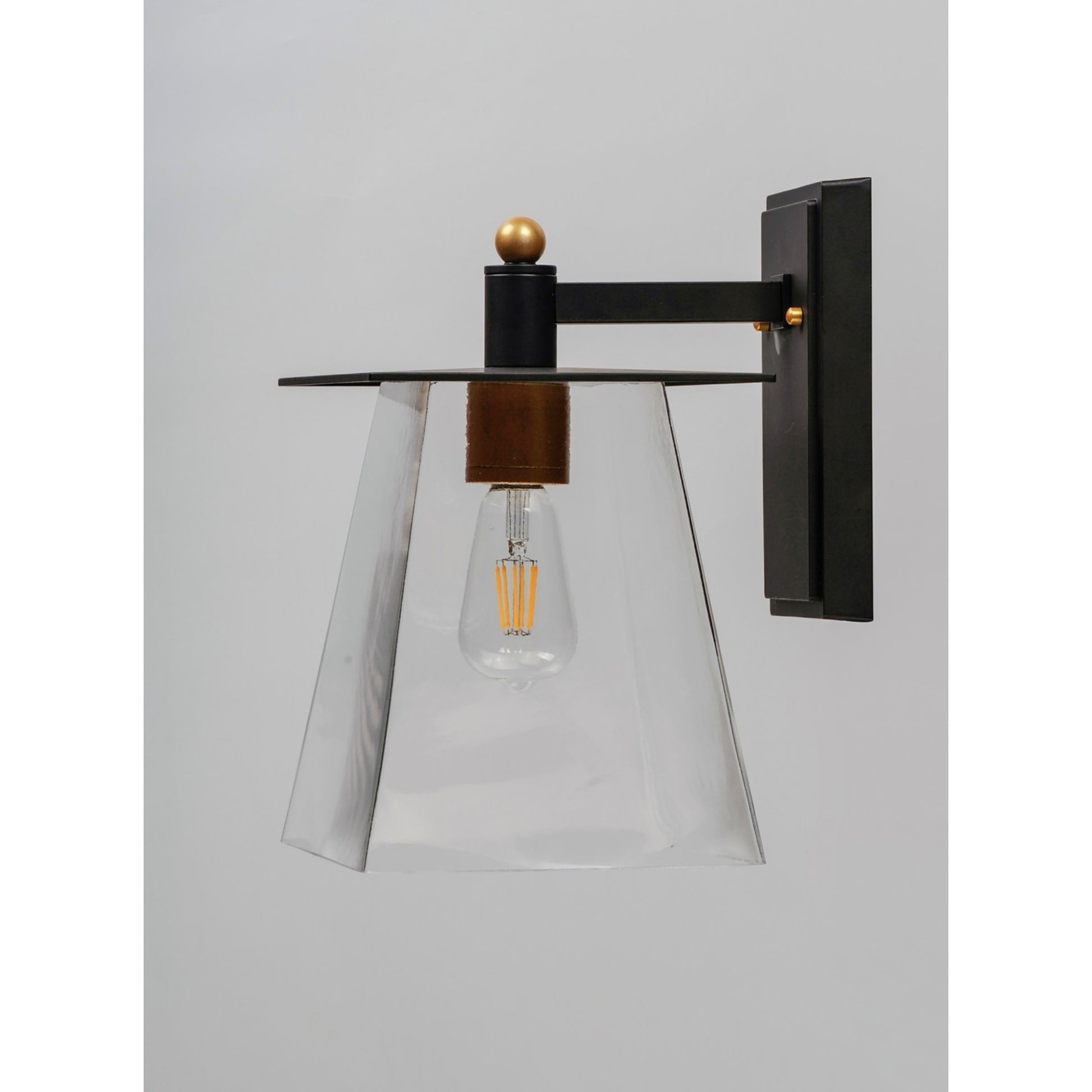 Chalet 13" LED Outdoor Wall Sconce, Bronze & Gold Finish - Bees Lighting