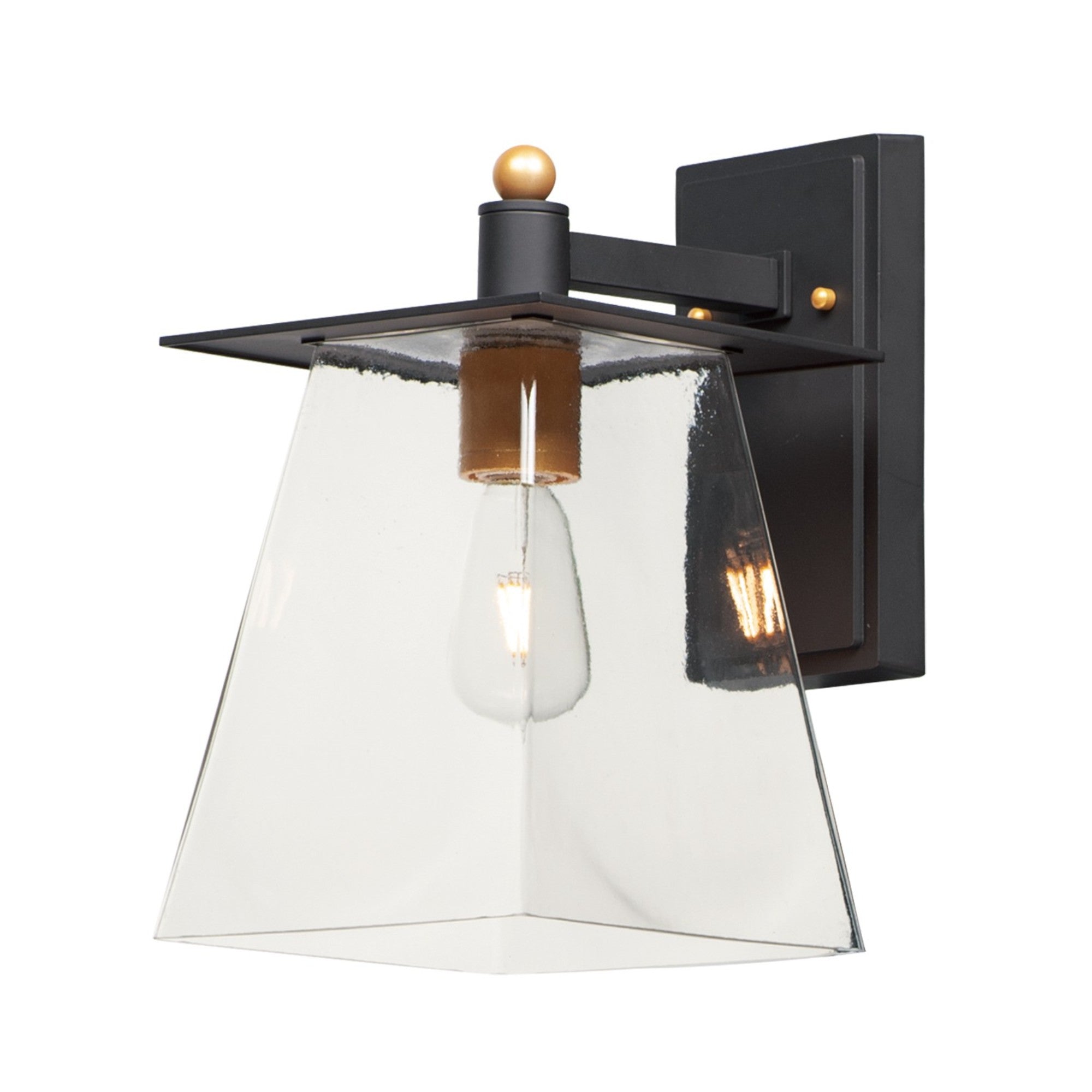 Chalet 13" LED Outdoor Wall Sconce, Bronze & Gold Finish - Bees Lighting