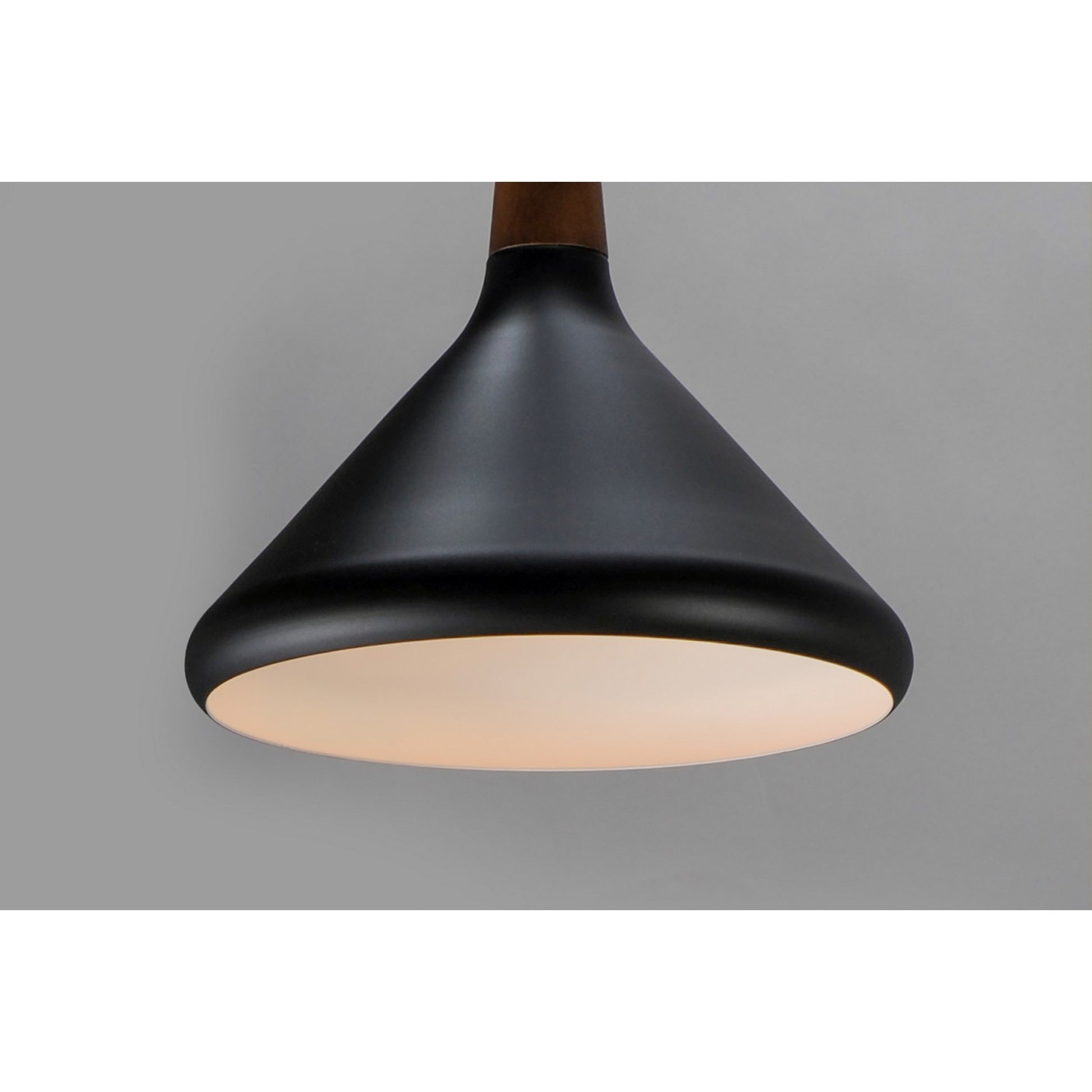 Nordic 11" Pendant, Walnut / Black Finish - Bees Lighting