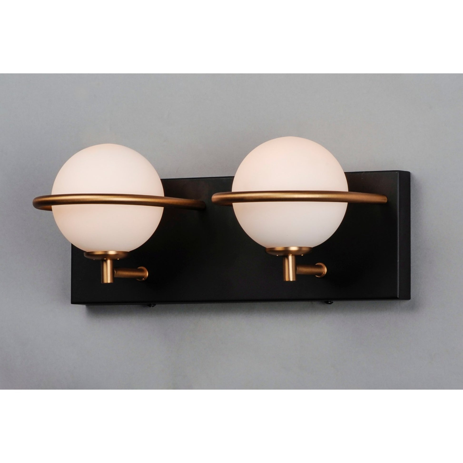Revolve 13" LED Bath Vanity, Black & Gold Finish - Bees Lighting
