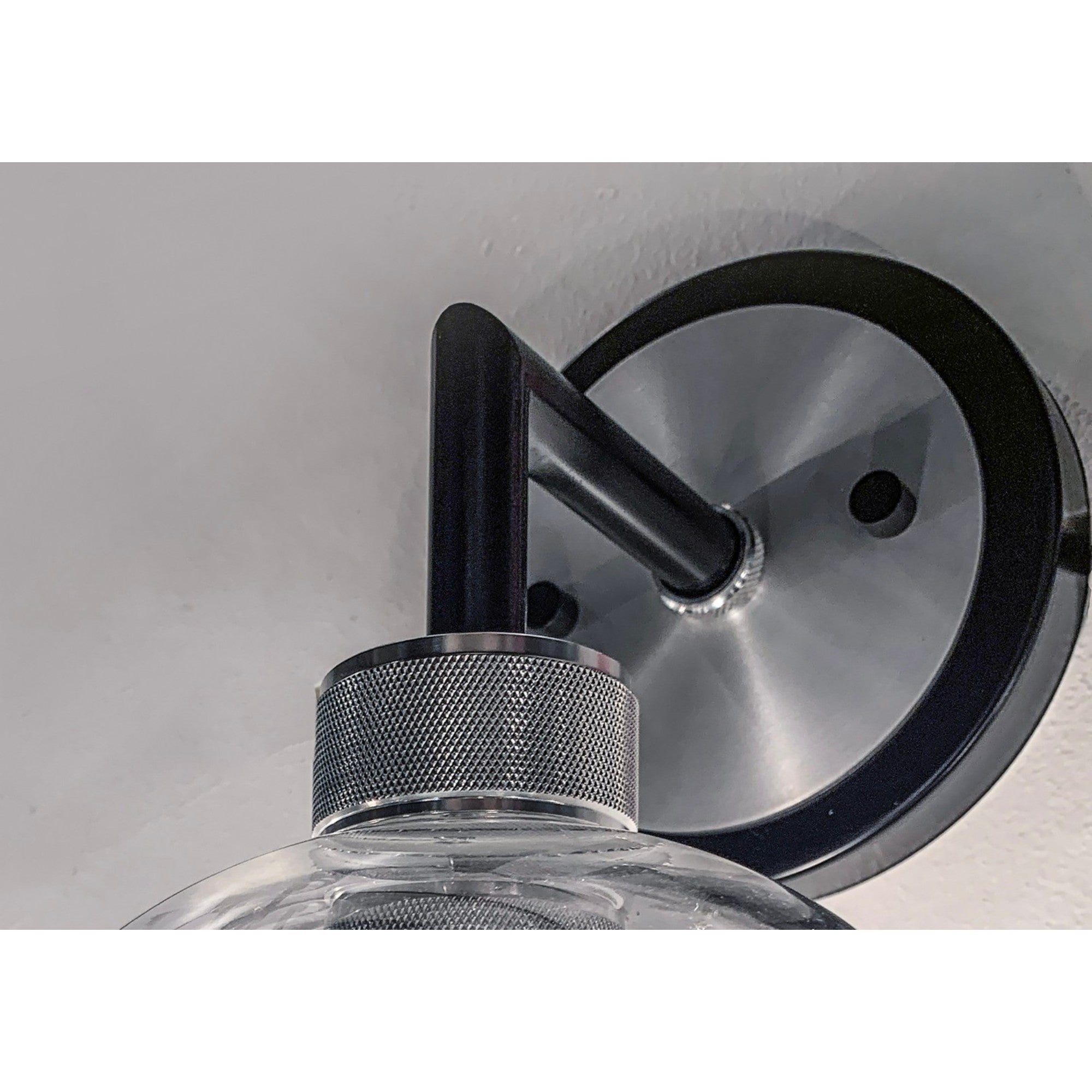 Vessel 18" 2-Light Wall Sconce, Black & Brushed Aluminum Finish - Bees Lighting