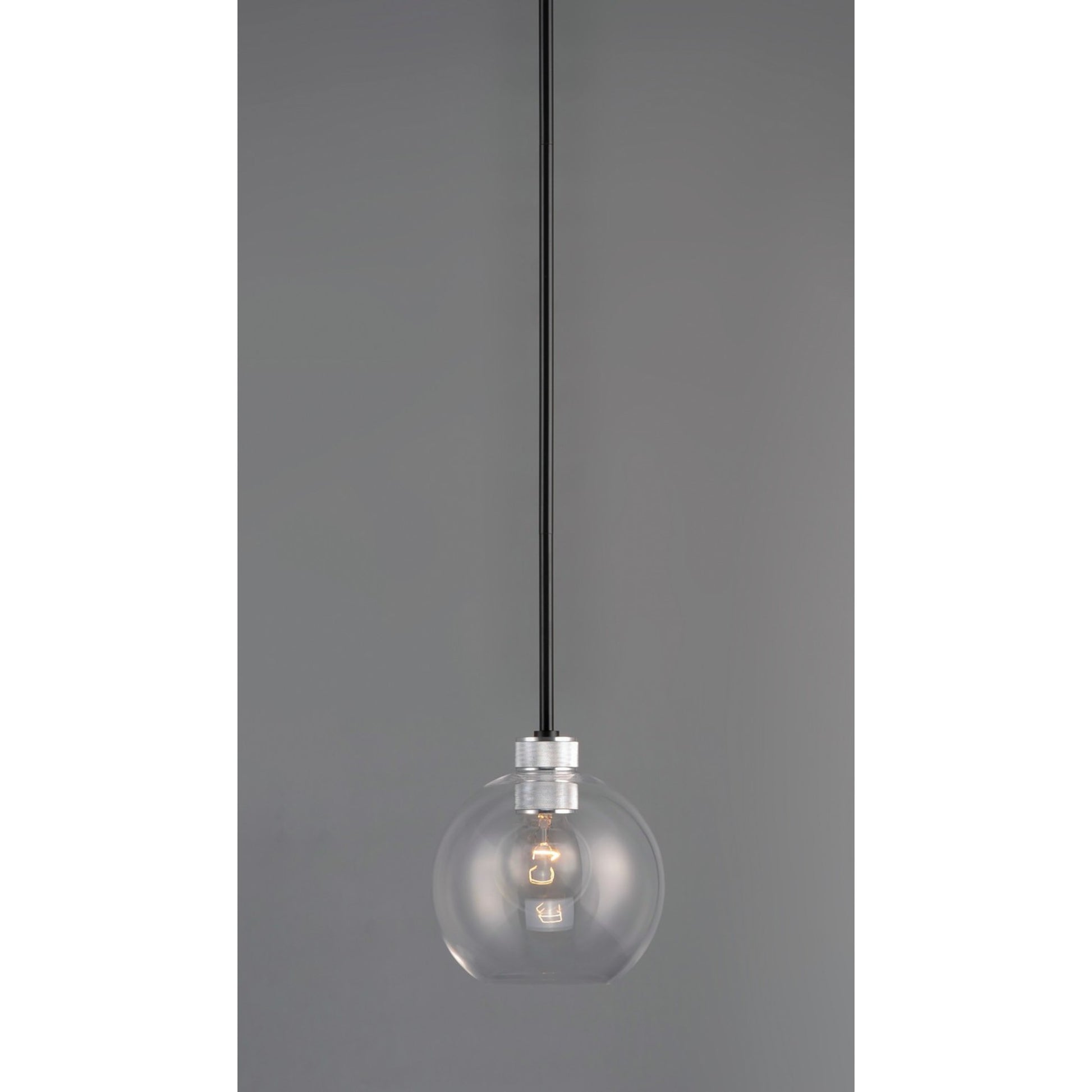 Vessel 9" Mini Pendant, Black & Brushed Aluminum Finish - Bees Lighting