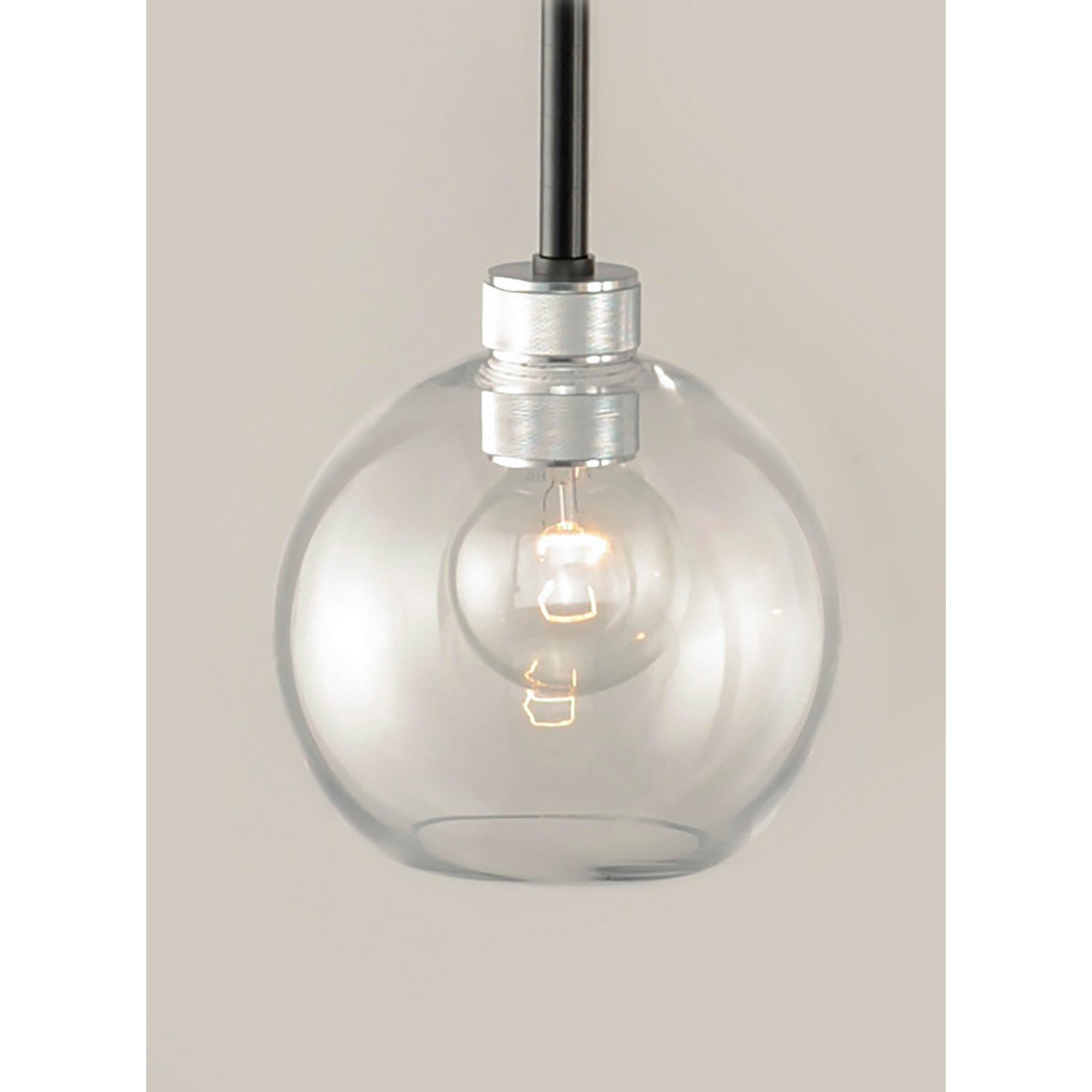 Vessel 9" Mini Pendant, Black & Brushed Aluminum Finish - Bees Lighting