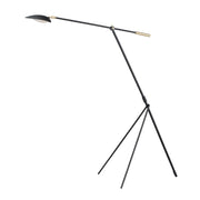 Scan LED Floor Lamp, Black / Satin Brass Finish - Bees Lighting
