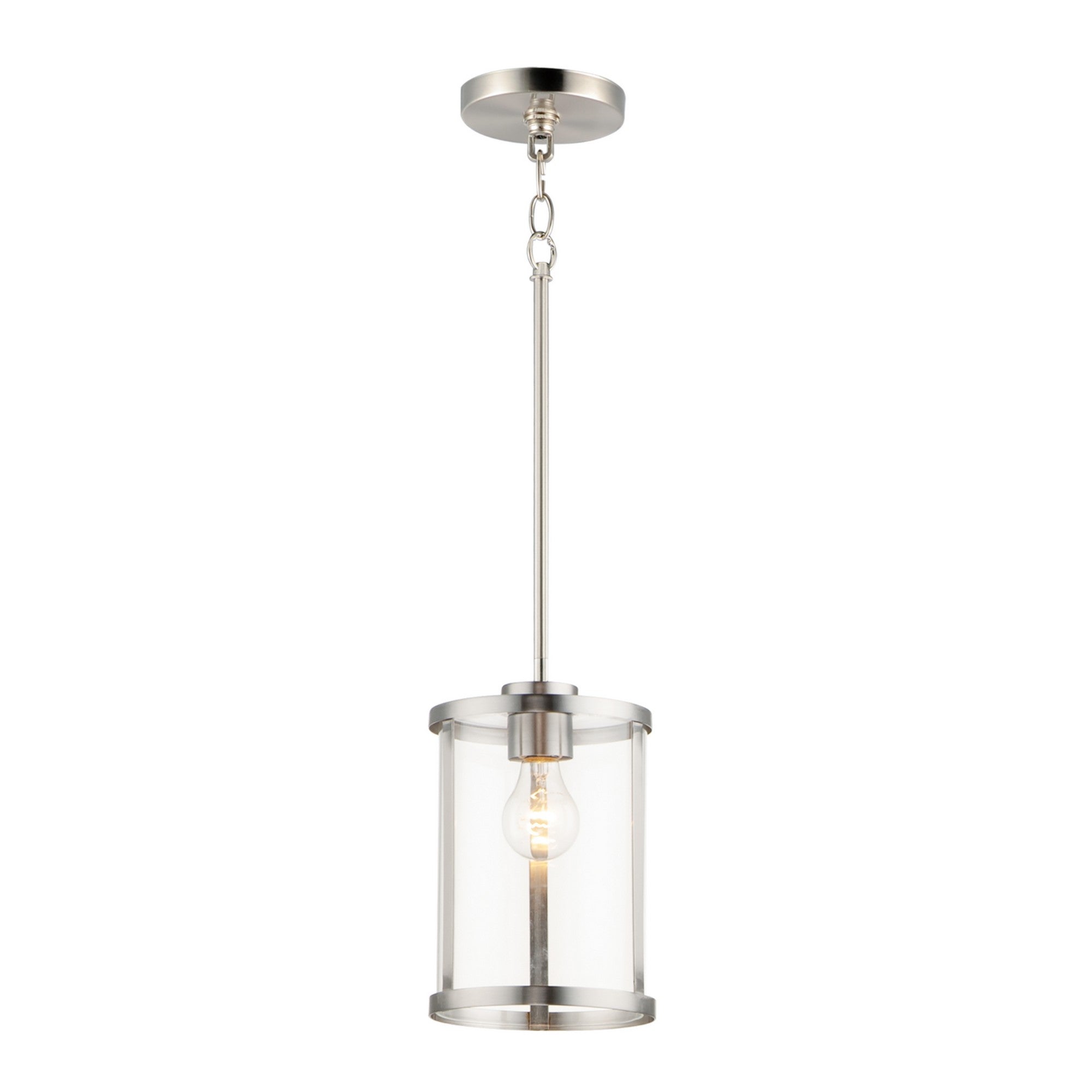 Sentinel 11" Pendant, Satin Nickel Finish