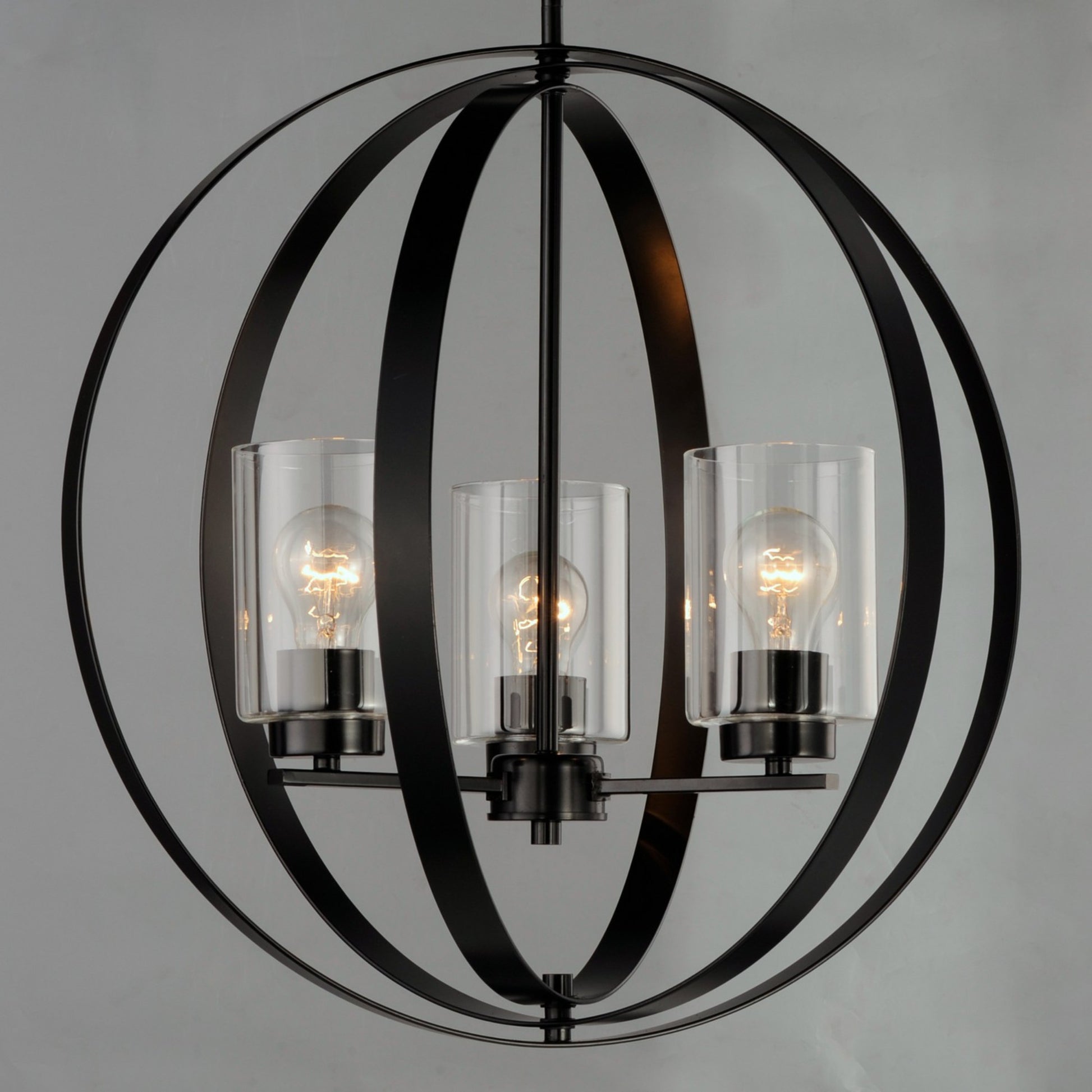 Sentinel 21" 3-Light Pendant, Black Finish - Bees Lighting