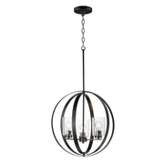 Sentinel 21" 3-Light Pendant, Black Finish - Bees Lighting