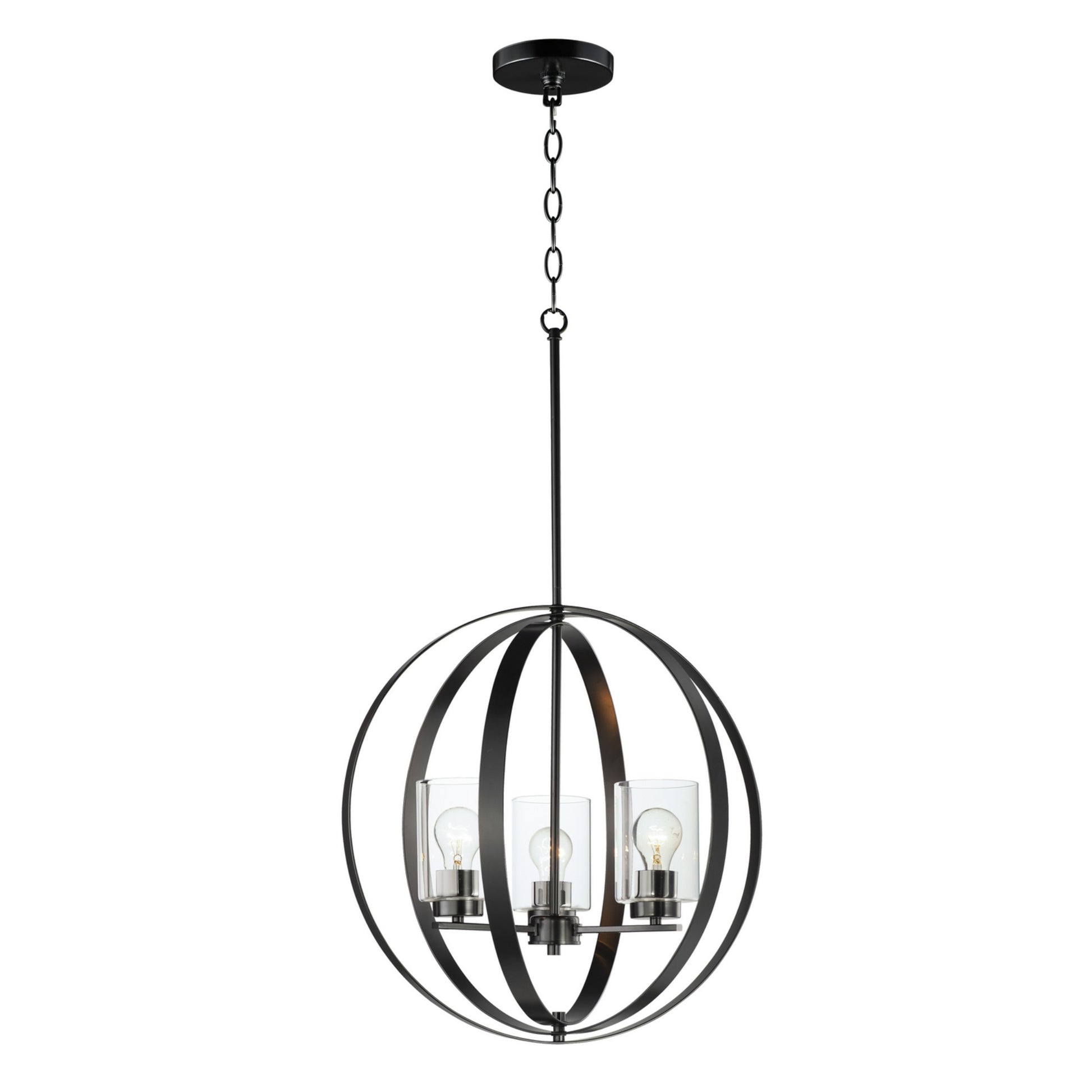 Sentinel 21" 3-Light Pendant, Black Finish - Bees Lighting
