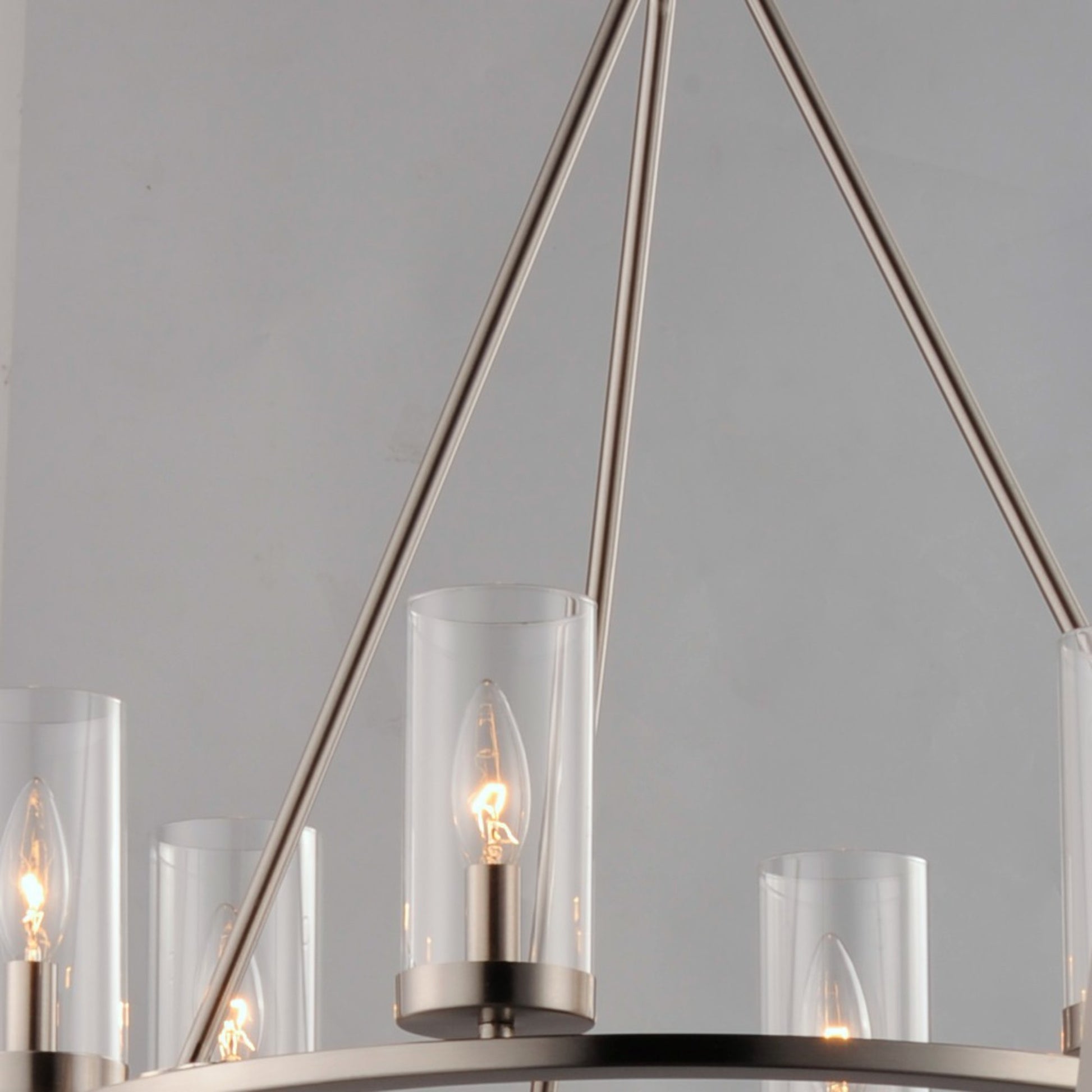 Sentinel 24" 6-Light Chandelier, Satin Nickel Finish - Bees Lighting
