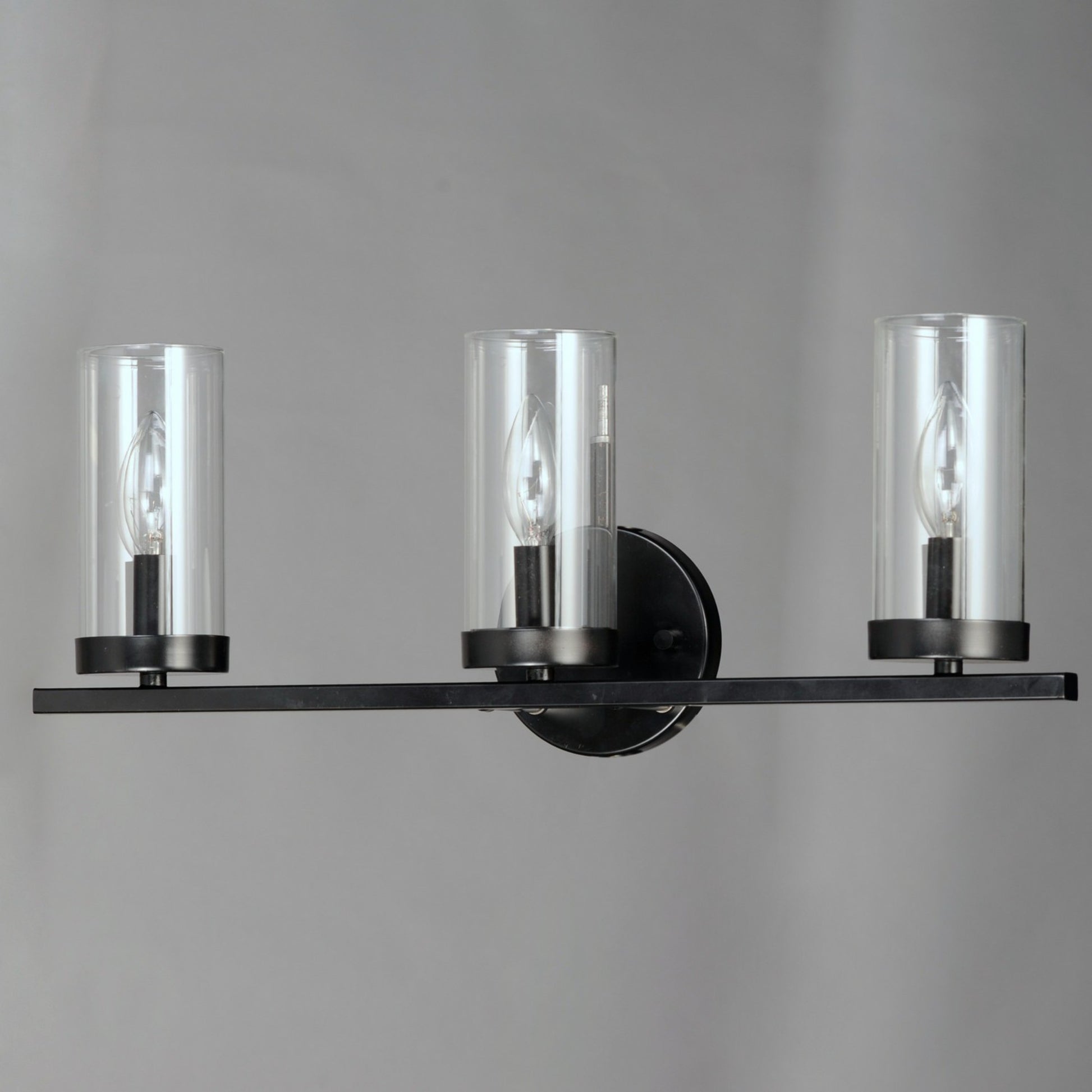Sentinel 21" 3-Light Bath Vanity, Black Finish - Bees Lighting