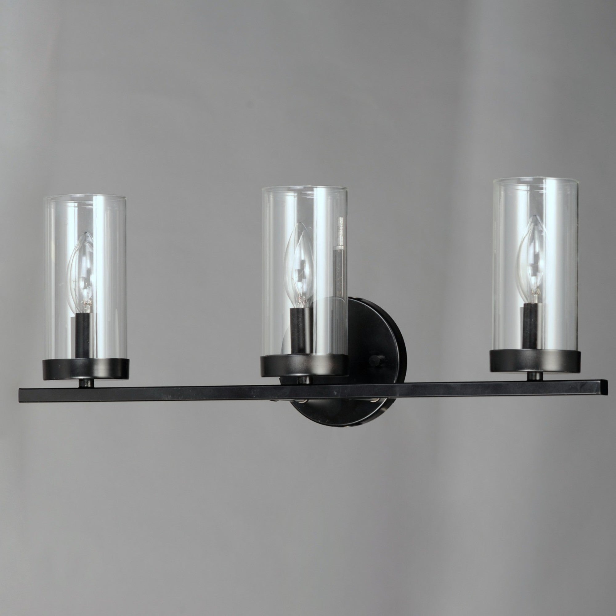 Sentinel 21" 3-Light Bath Vanity, Black Finish - Bees Lighting